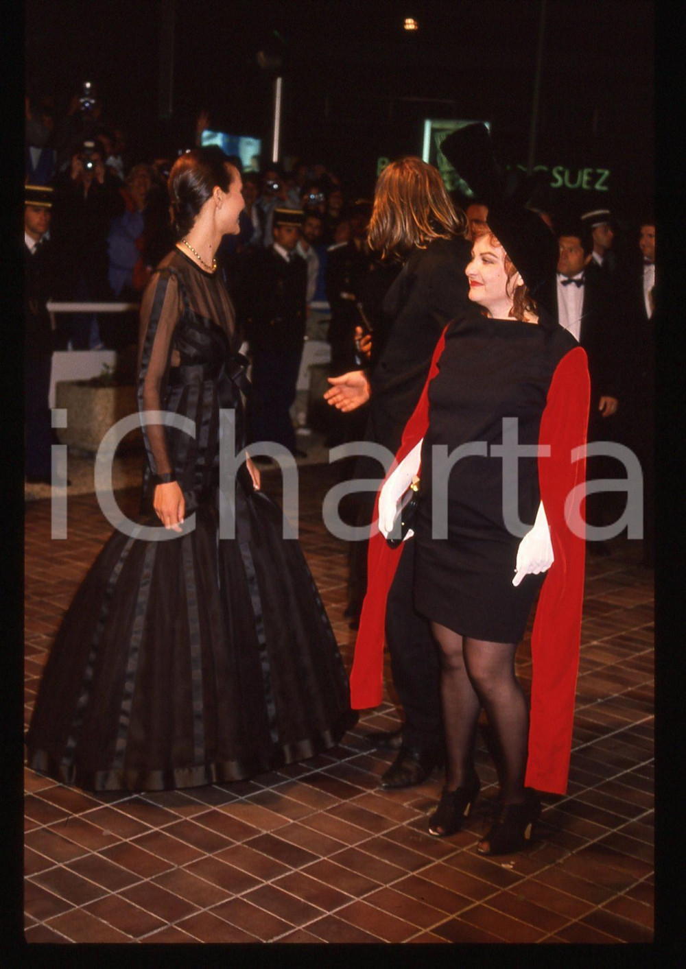 35mm vintage slide* 1989 Festival CANNES - Carole BOUQUET e Gérard DEPARDIEU
