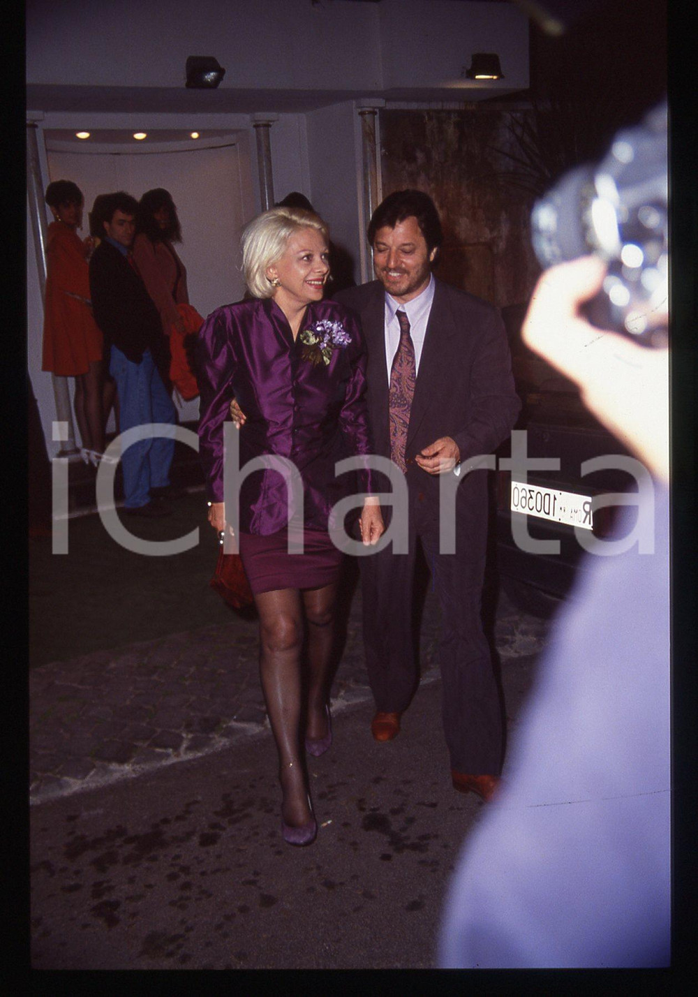35mm vintage slide* 1990ca ROMA - Sandra MILO e Pino LO PRESTI 