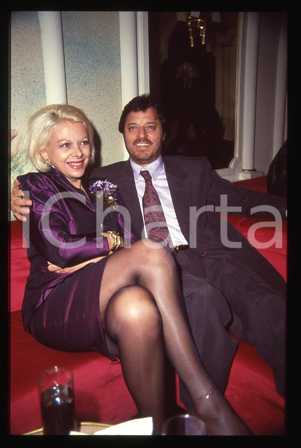 35mm vintage slide* 1990ca ROMA - Sandra MILO e Pino LO PRESTI (4)