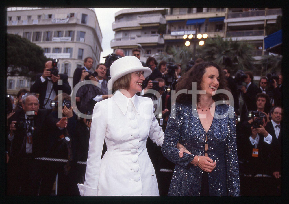 Fotografia d epoca originale 35mm vintage slide 1995 Festival di CANNES  Andie MACDOWELL e Diane KEATON 2 1