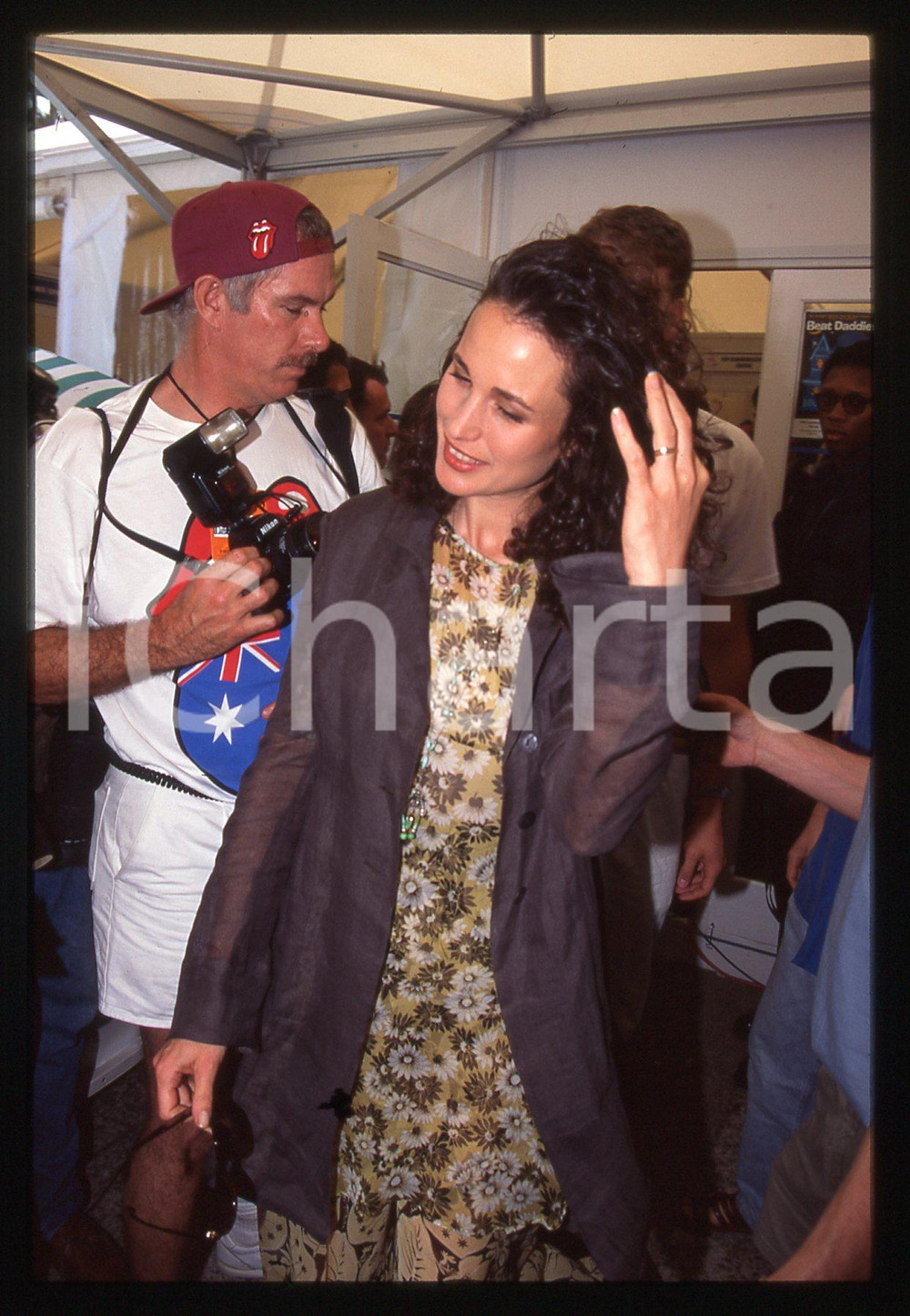 35mm vintage slide* 1995ca CINEMA - Andie MACDOWELL ritratto attrice