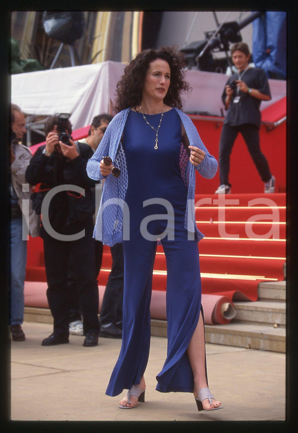 35mm vintage slide* 1997 Festival di CANNES - Andie MACDOWELL ritratto attrice
