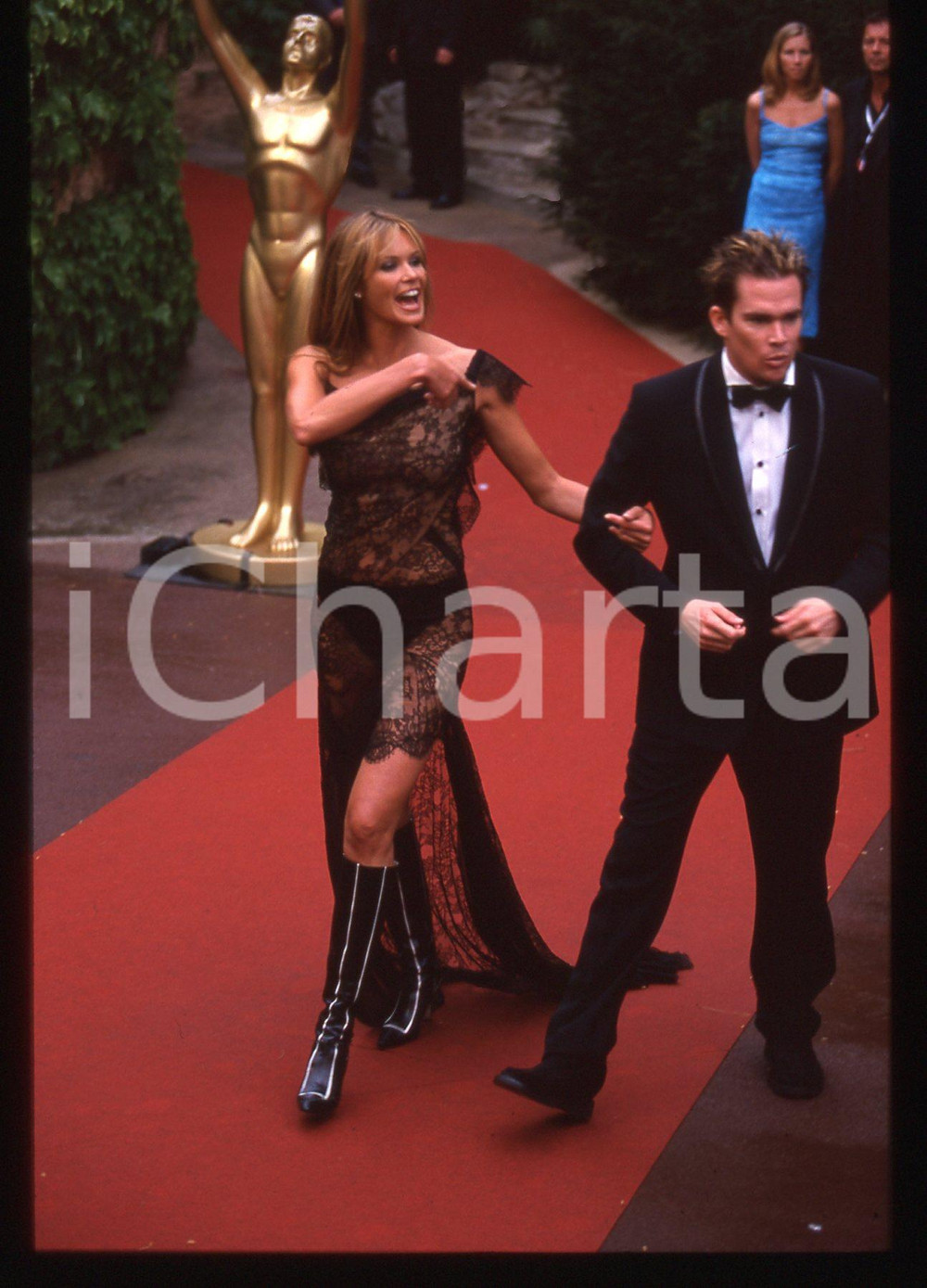 35mm vintage slide* 2000 MONTECARLO - Elle MACPHERSON ai WORLD MUSIC AWARDS (2)