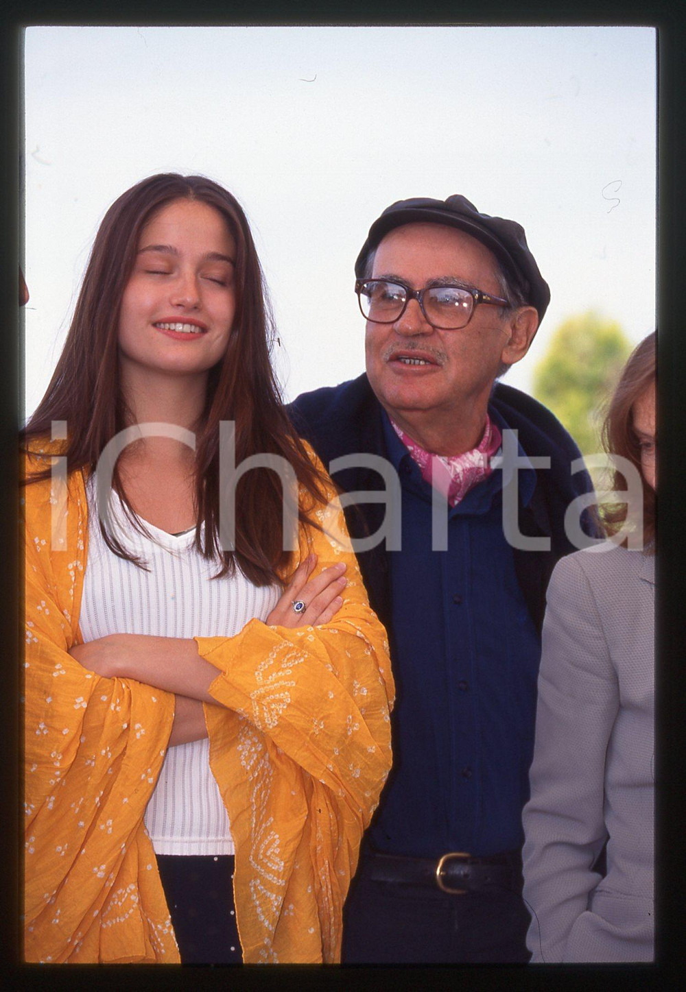 35mm vintage slide* 1996 Festival CANNES - Marie GILLAIN e Vittorio TAVIANI