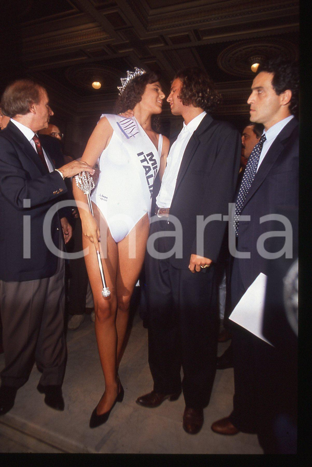 35mm vintage slide* 1990 SALSOMAGGIORE - Rosangela BESSI eletta MISS ITALIA