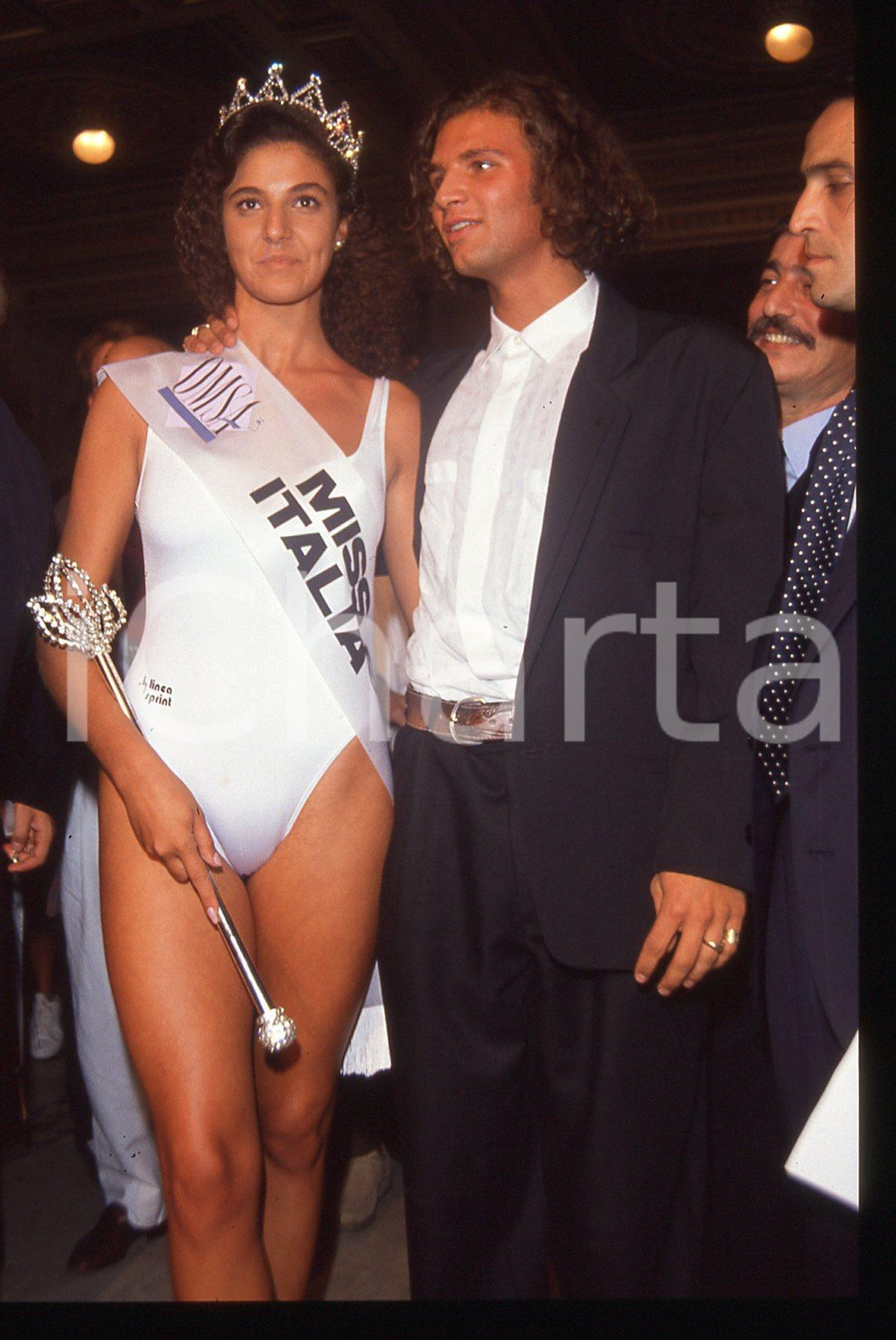 35mm vintage slide* 1990 SALSOMAGGIORE - Rosangela BESSI eletta MISS ITALIA (2)