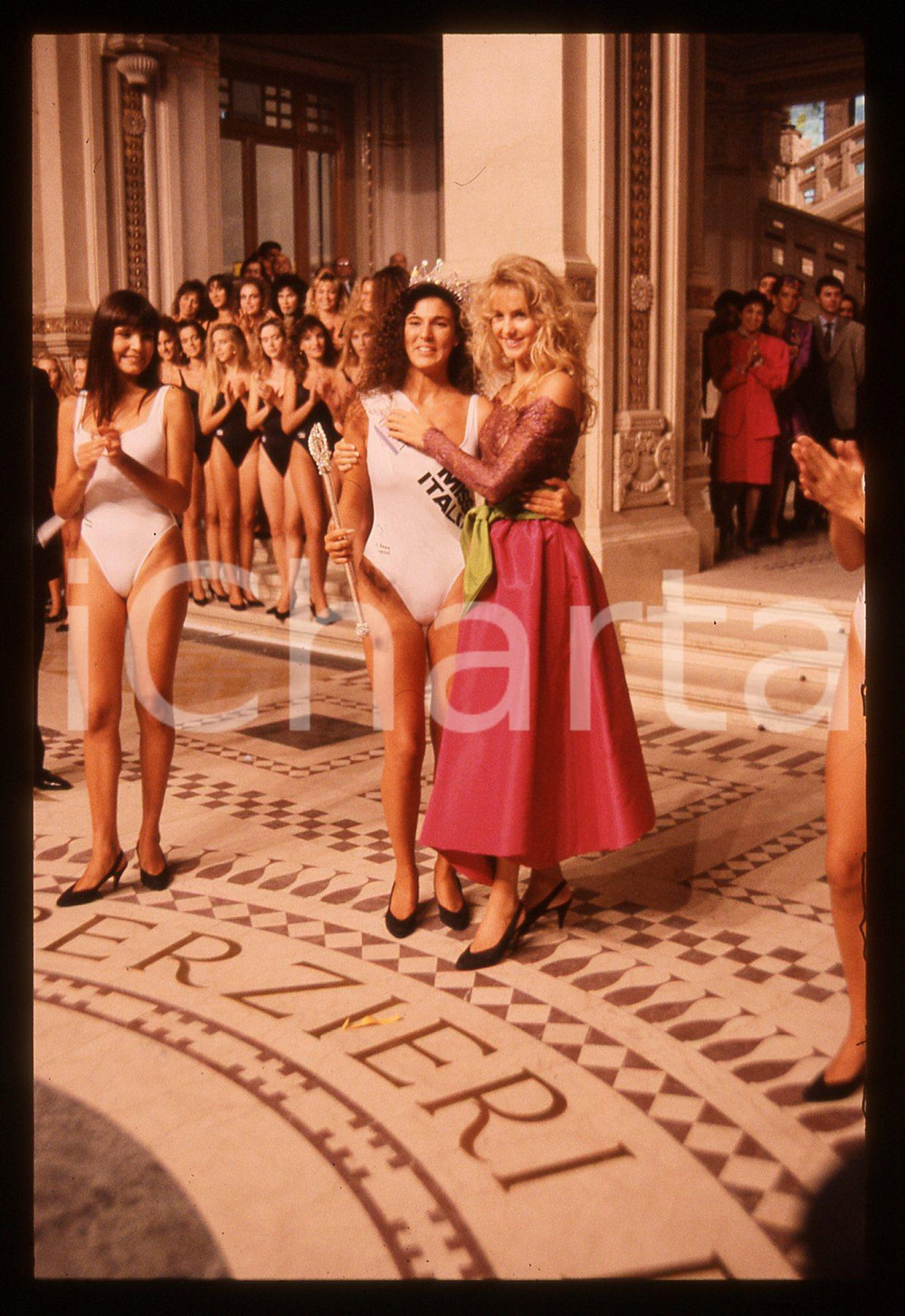 35mm vintage slide* 1990 SALSOMAGGIORE - Miss ITALIA Rosangela BESSI 