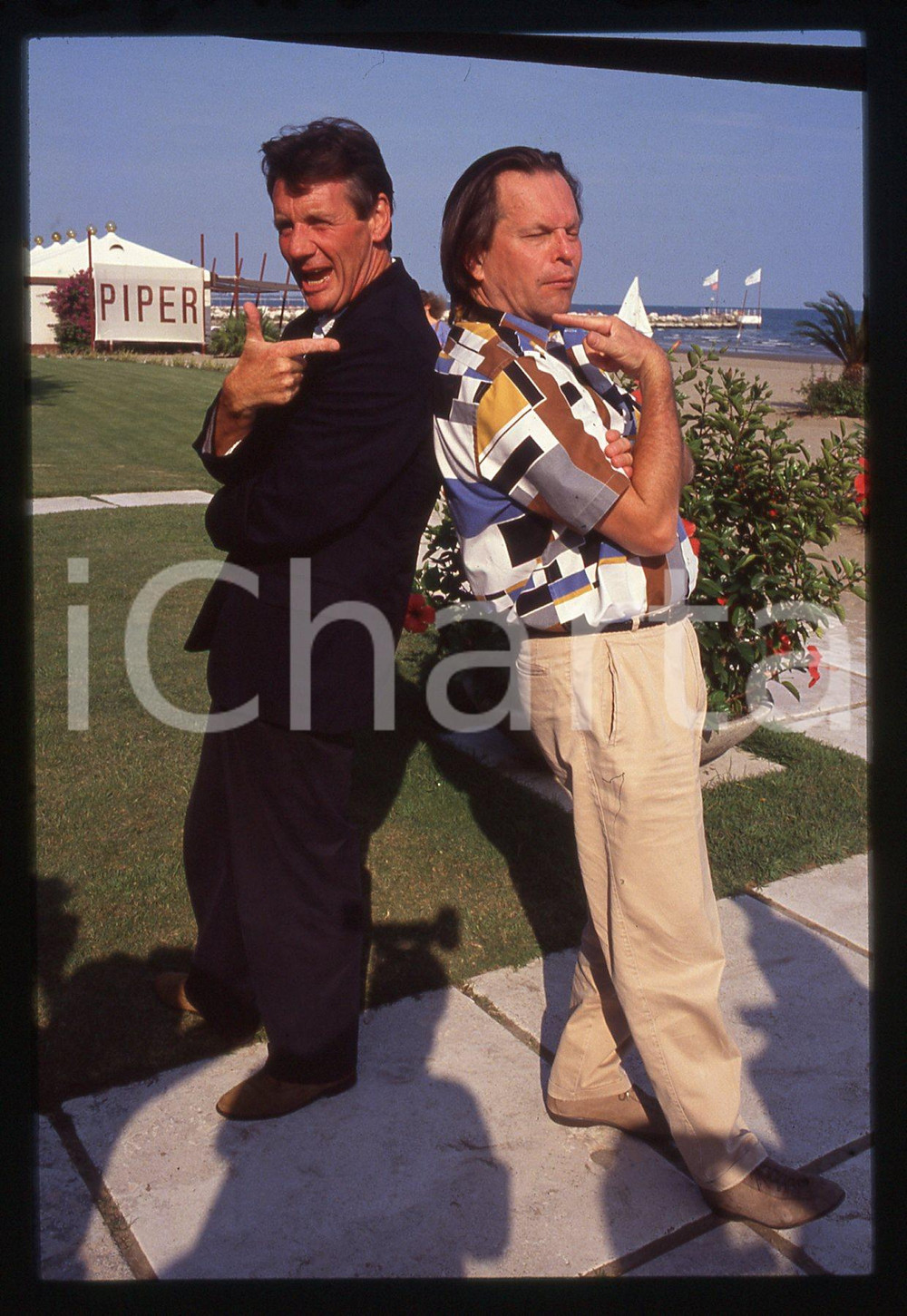 35mm vintage slide* 1990ca LIDO DI VENEZIA - Terry GILLIAM e Michael PALIN (11)
