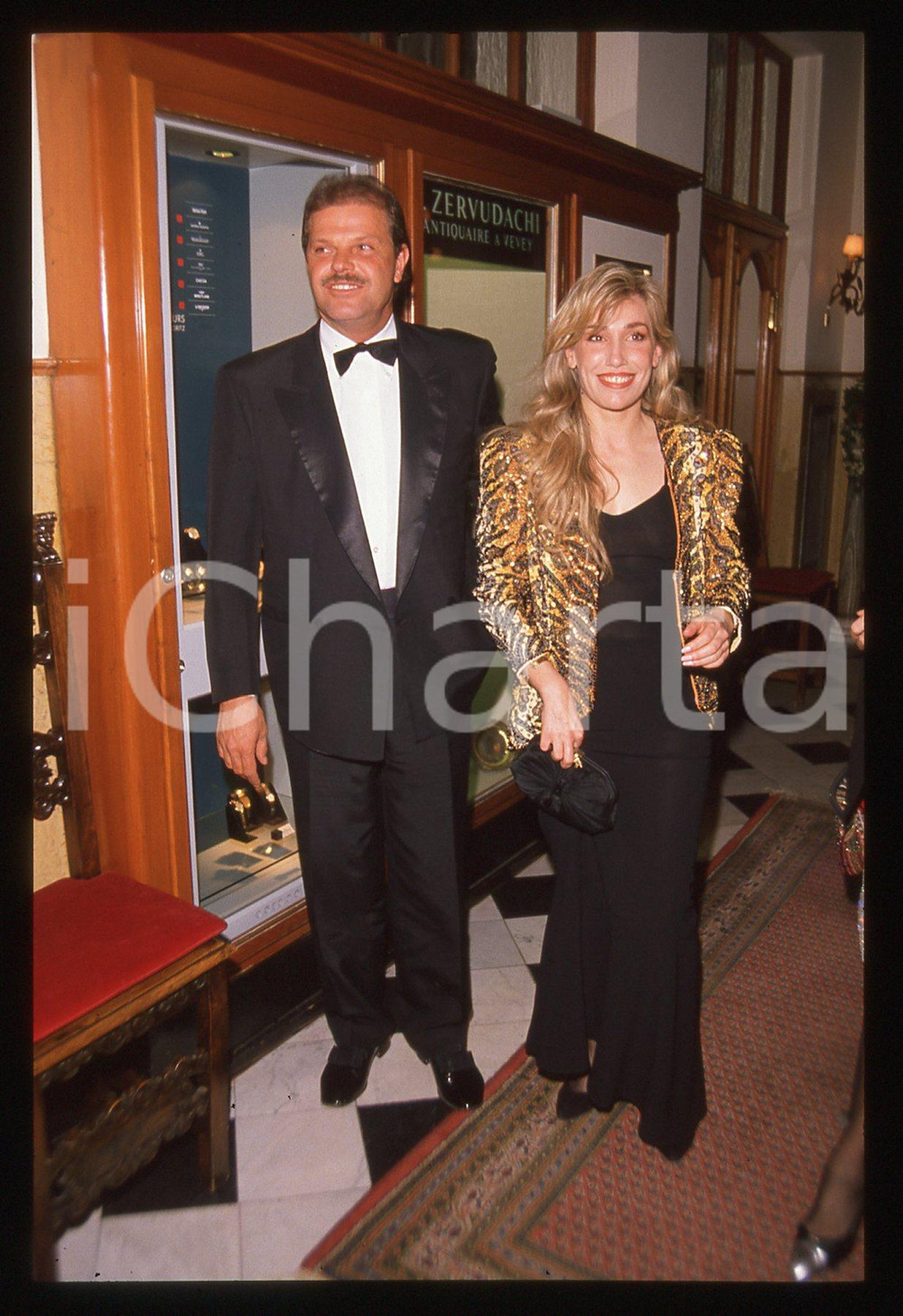 35mm vintage slide* 1990 CHARITY BALL - Egon VON FURSTENBERG presente all'evento