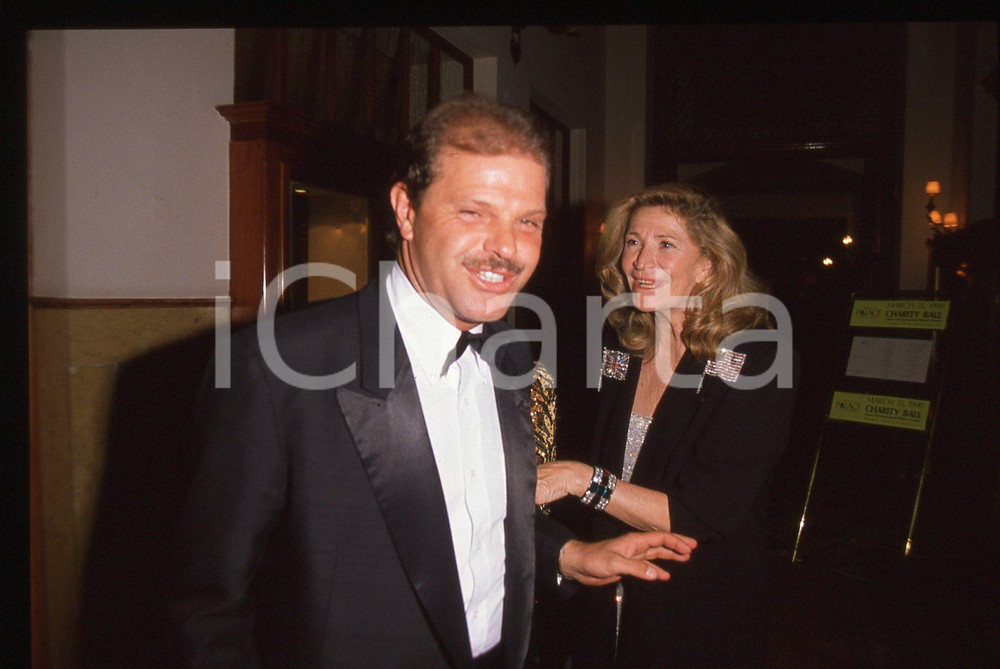 35mm vintage slide* 1990 CHARITY BALL Egon VON FURSTENBERG e MArta MARZOTTO (2)