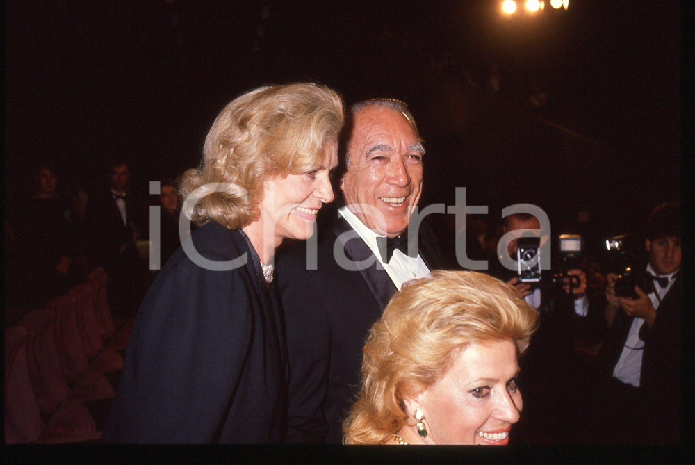 35mm vintage slide* 1990 Festival CANNES - Lauren BACALL e Anthony QUINN