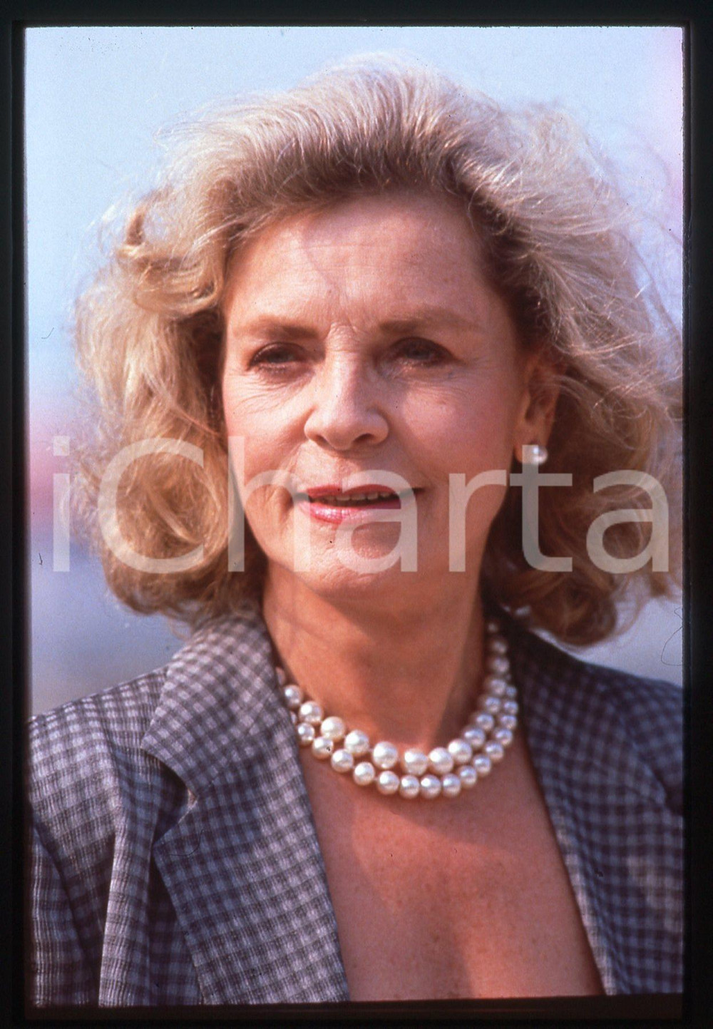 35mm vintage slide* 1989 Festival di DEAUVILLE - Lauren BACALL ritratto (2)