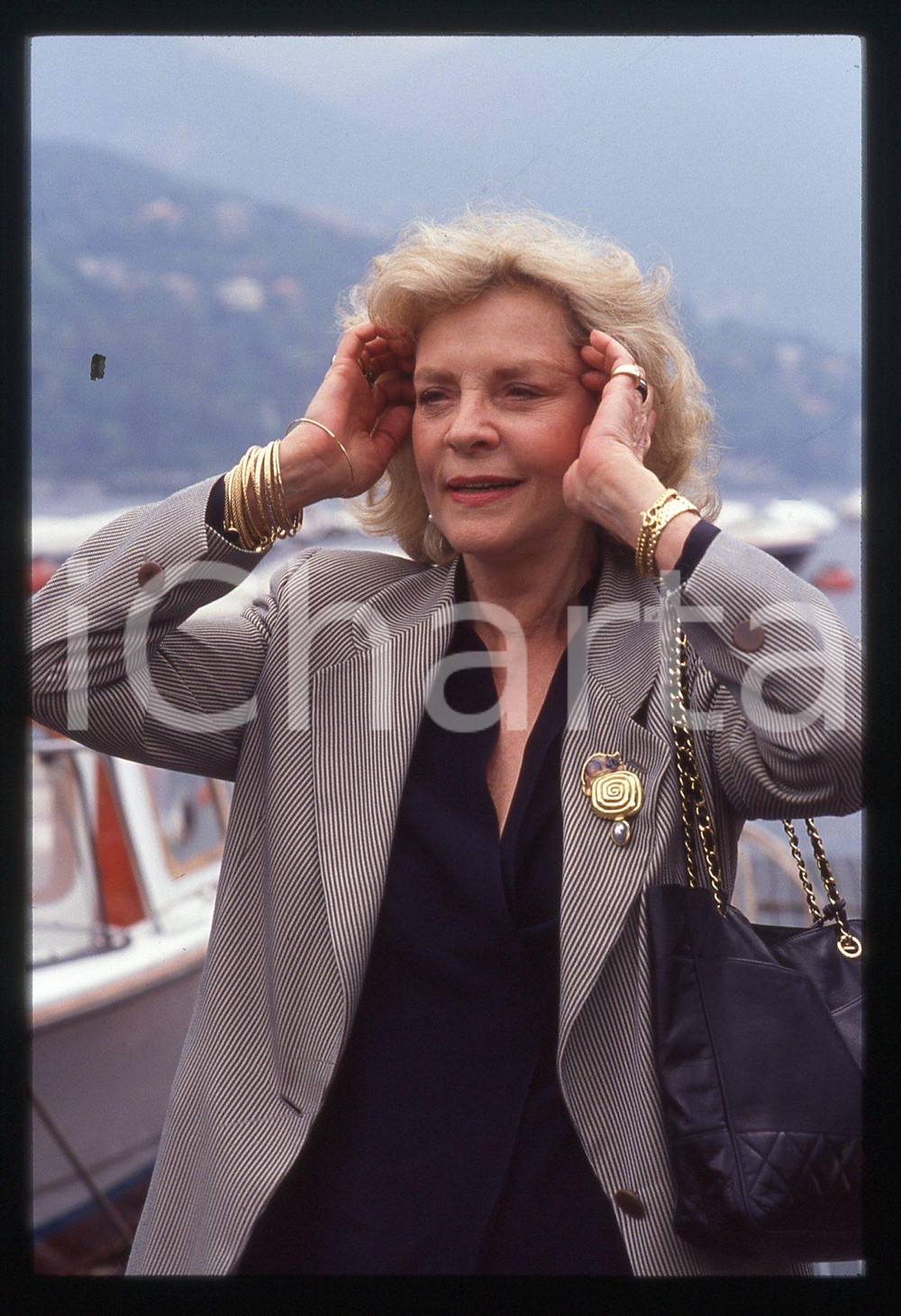 35mm vintage slide* 1990 COMO - VIVA HOLLYWOOD Lauren BACALL Ritratto (3)