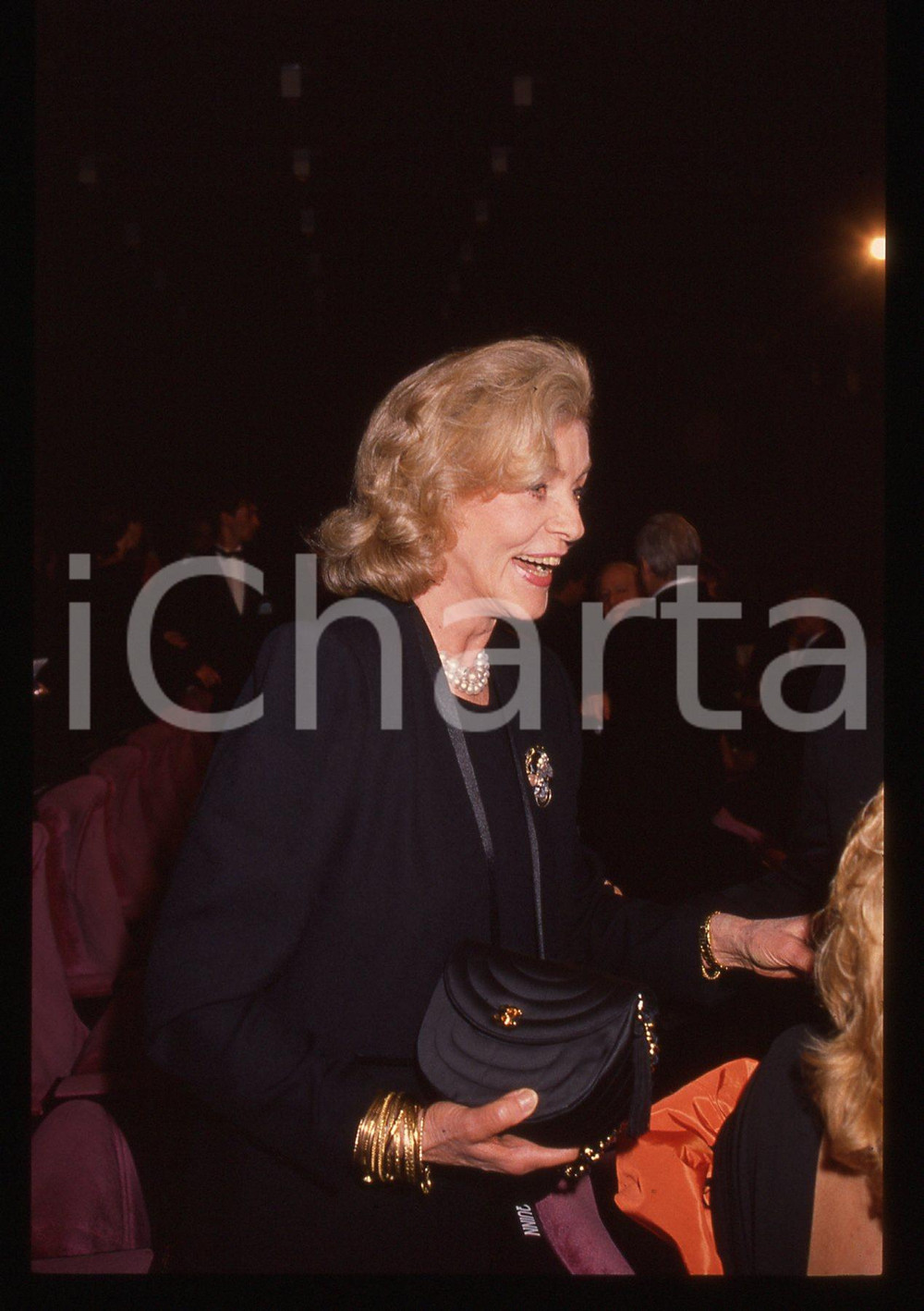 35mm vintage slide* 1990 Festival CANNES - Lauren BACALL ritratto attrice (2)