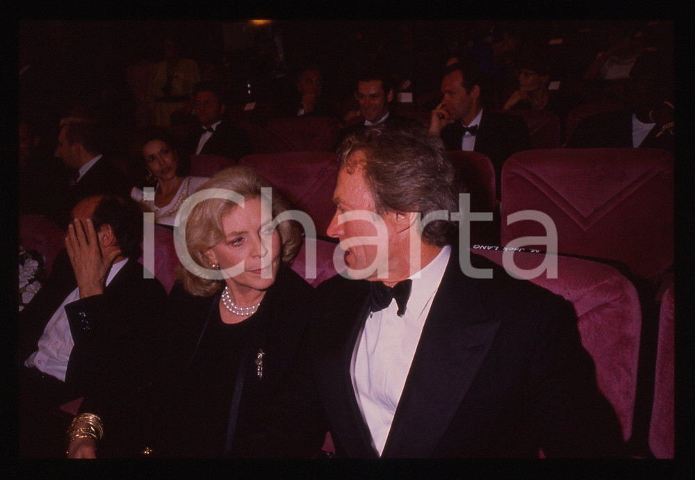 35mm vintage slide* 1990 Festival CANNES - Lauren BACALL e Clint EASTWOOD (5)