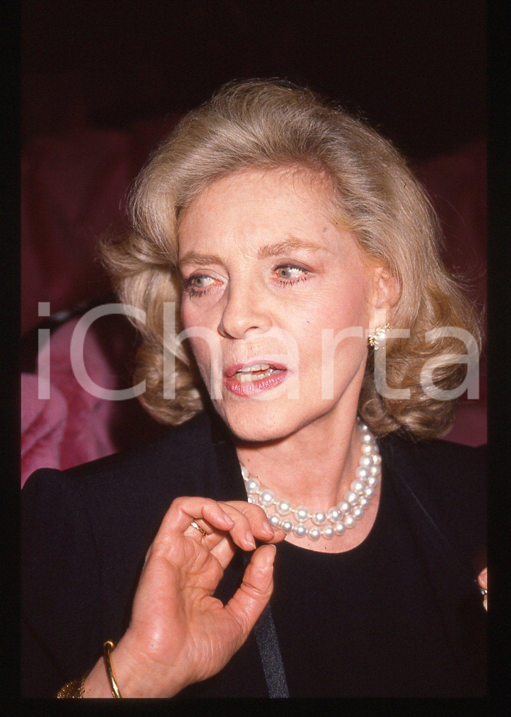 35mm vintage slide* 1990ca FESTIVAL CANNES Lauren BACALL Ritratto dell'attrice