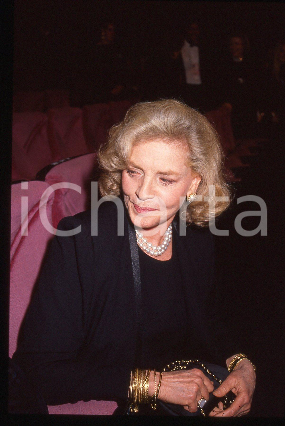 35mm vintage slide* 1990 Festival CANNES - Lauren BACALL ritratto attrice (4)