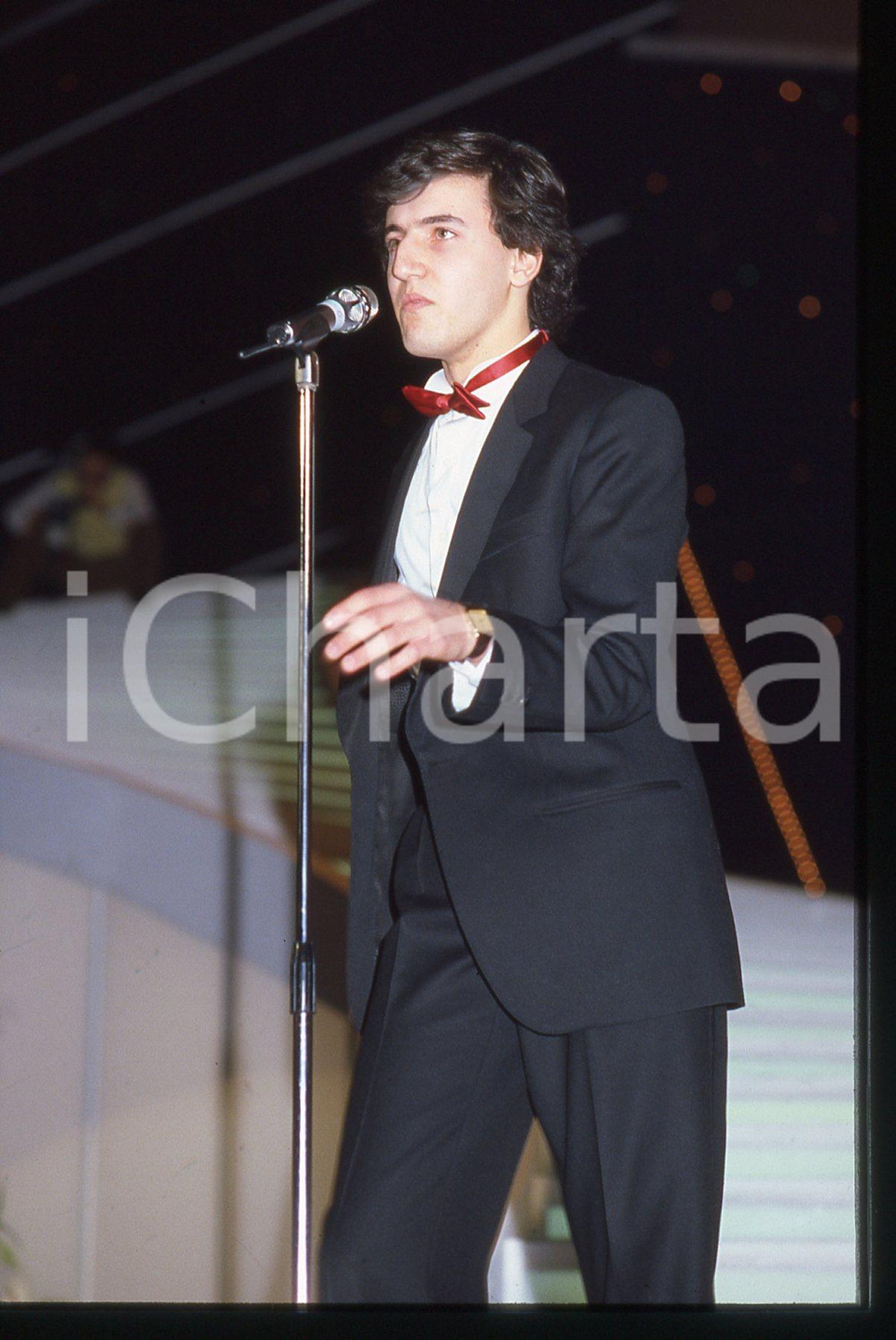 35mm vintage slide*1984 Festival di SANREMO Fabio VANNI canta LEI BALLA SOLA (2)