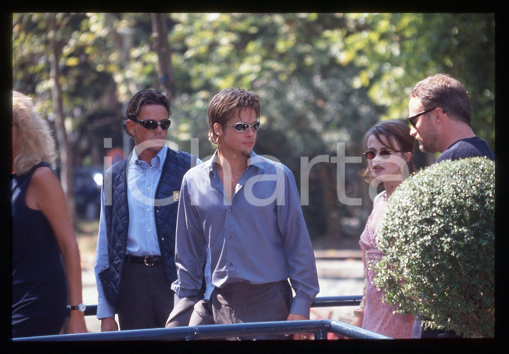 35mm vintage slide* 1999 VENEZIA - Brad PITT arrivo in motoscafo al Festival (5)
