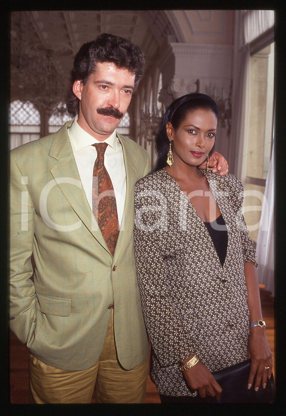 35mm vintage slide* 1990ca COSTUME-  Zeudi ARAYA e Massimo CRISTALDI