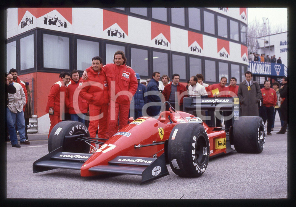 35mm vintage slide* 1988 F1 Gerhard BERGER Michele ALBORETO con FERRARI 87/88  2