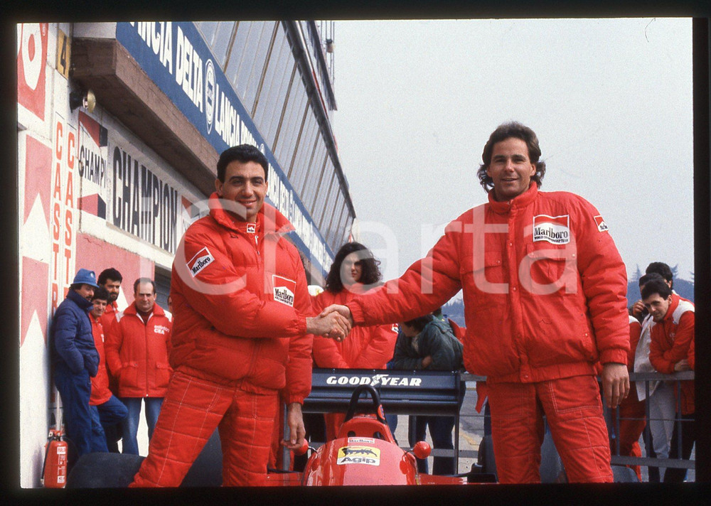 35mm vintage slide* 1988 F1 Gerhard BERGER Michele ALBORETO con FERRARI 87/88  5