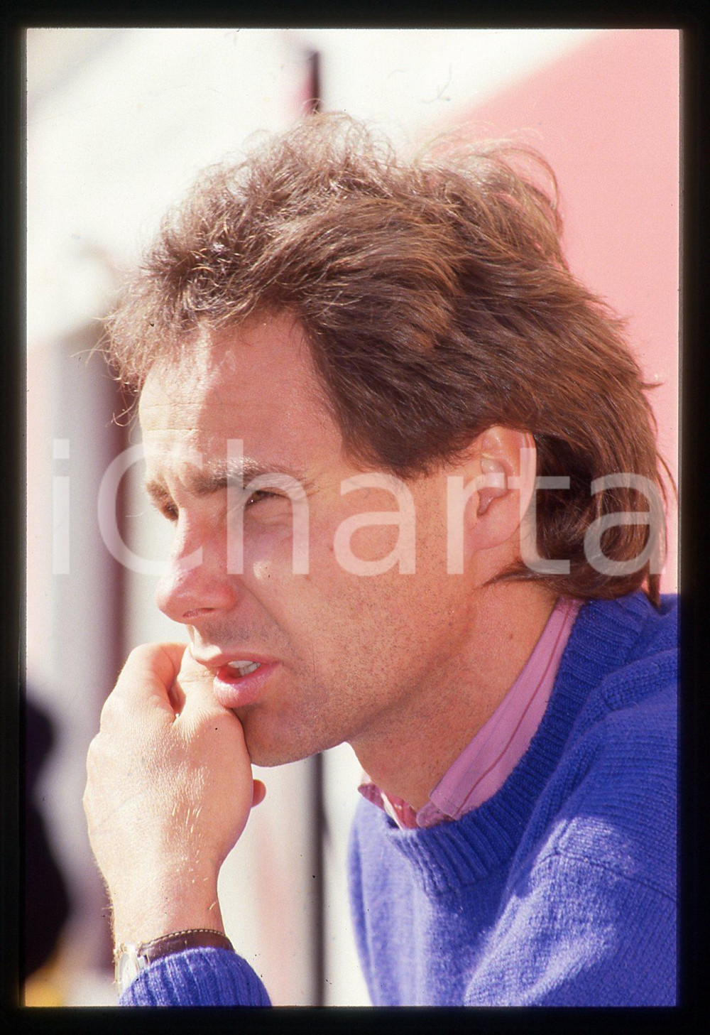35mm vintage slide* 1990ca FORMULA 1 - Gerhard BERGER ritratto del pilota