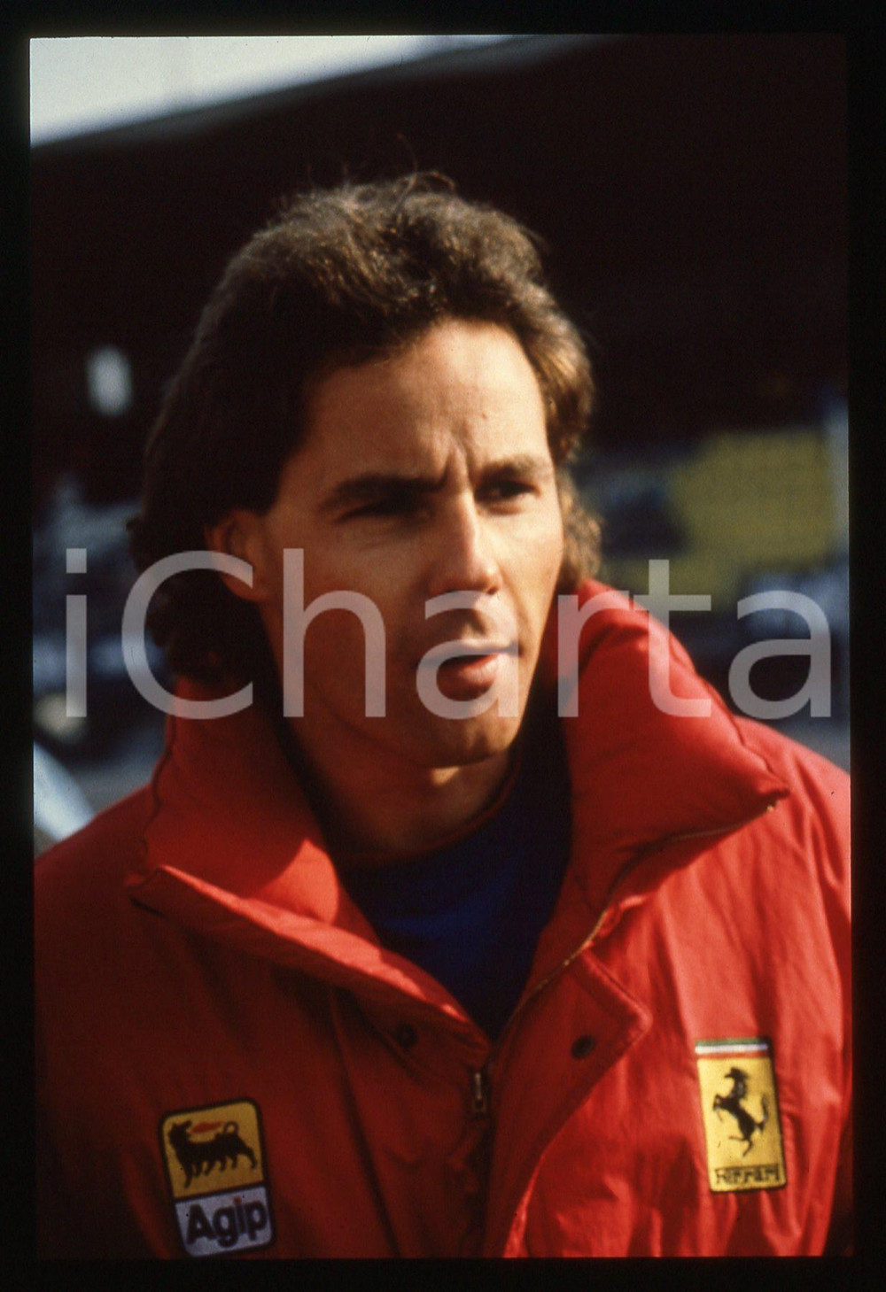 35mm vintage slide* 1988 FORMULA 1 Gerhard BERGER ritratto pilota FERRARI