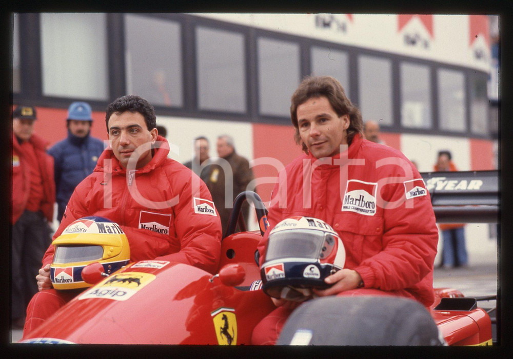 35mm vintage slide* 1988 F1 Gerhard BERGER Michele ALBORETO con FERRARI 87/88  6