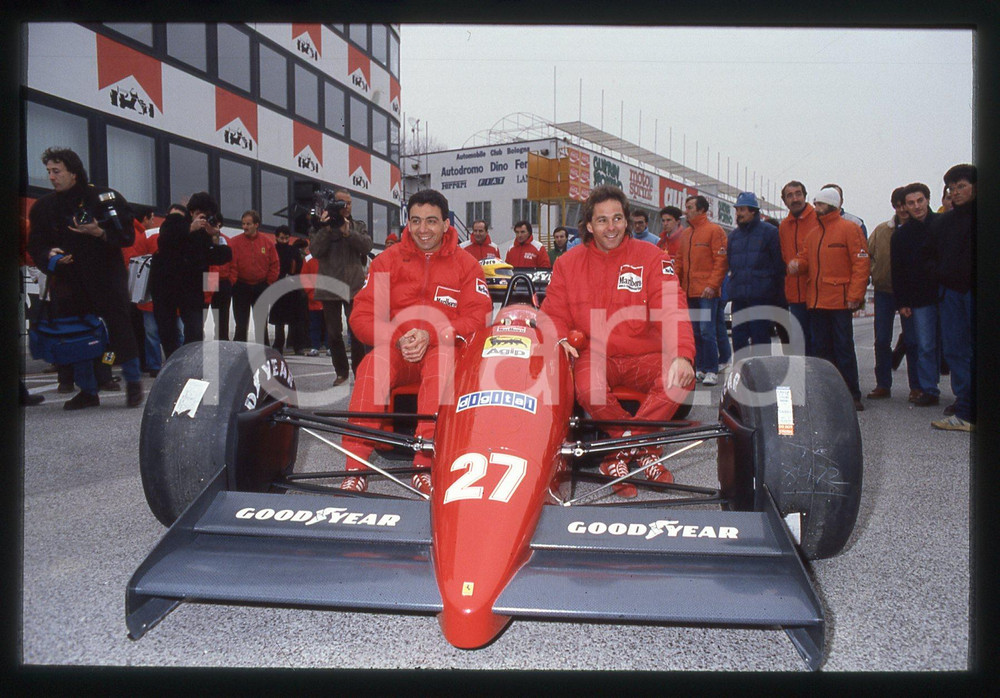 35mm vintage slide* 1988 F1 Gerhard BERGER Michele ALBORETO con FERRARI 87/88  7