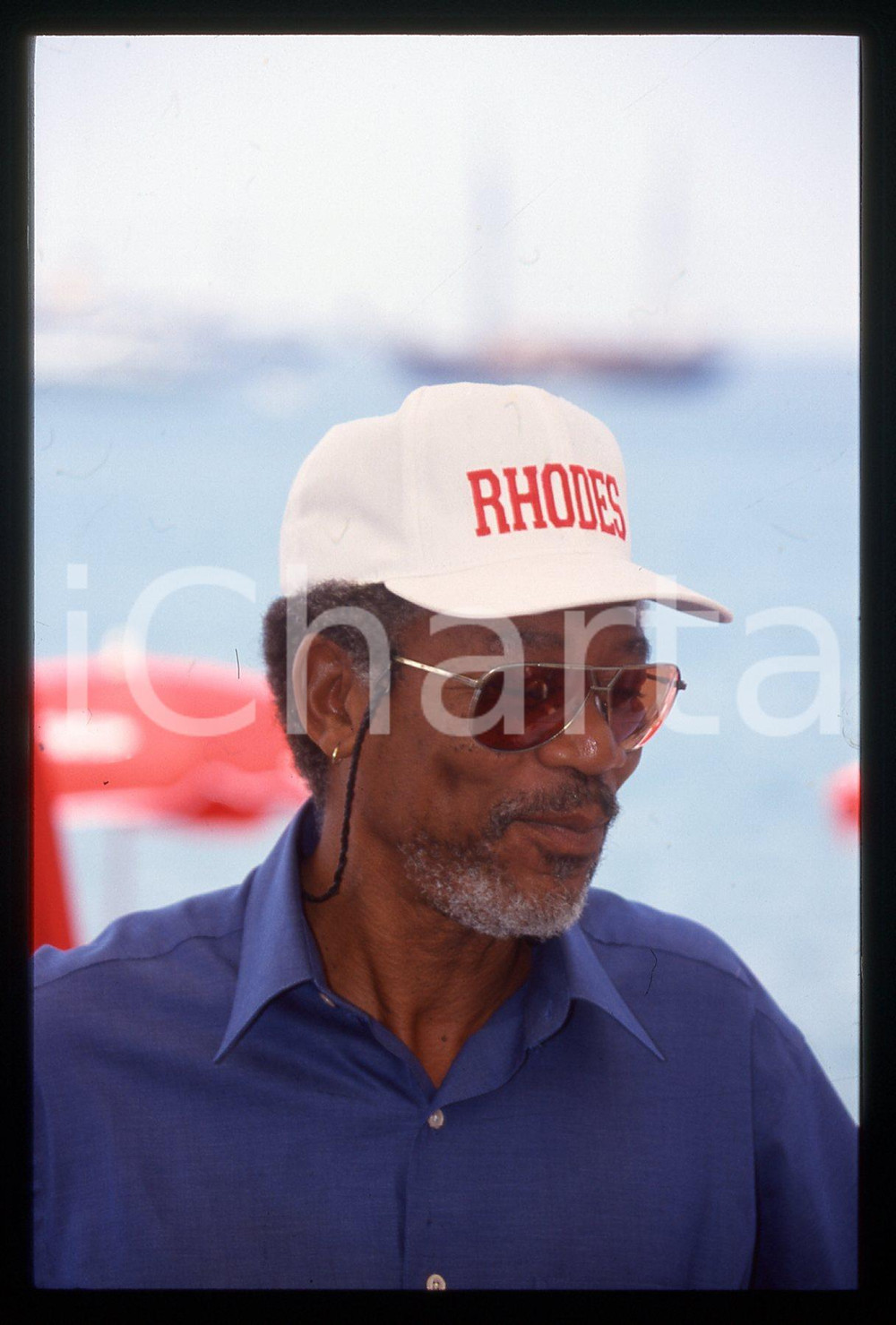 35mm vintage slide*2000 CANNES Morgan FREEMAN al Festival con film BETTY LOVE 10