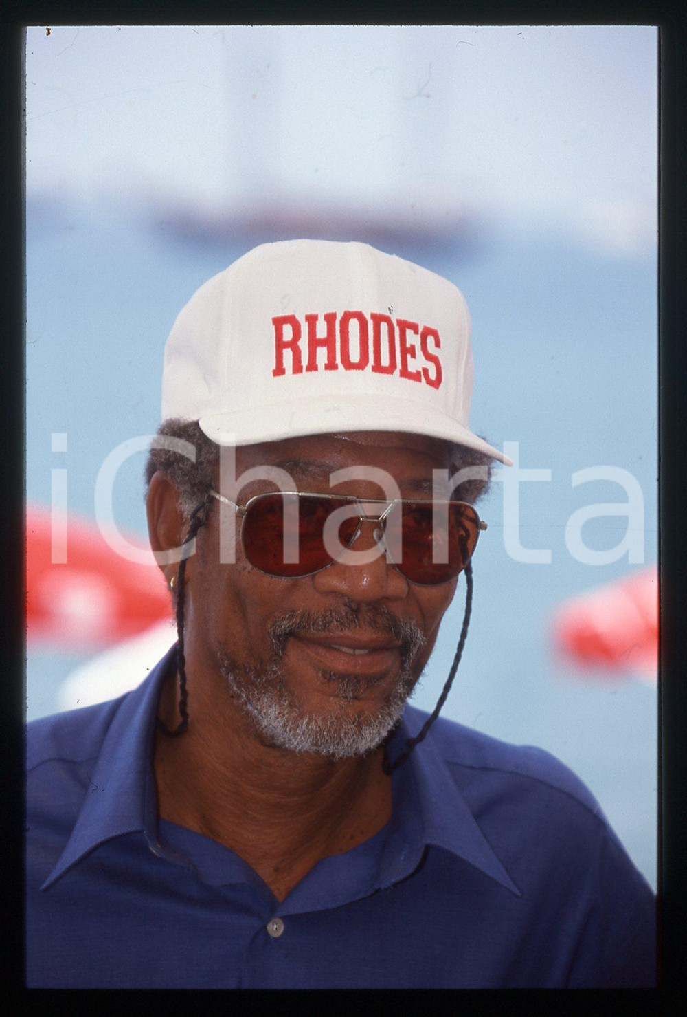 35mm vintage slide*2000 CANNES Morgan FREEMAN al Festival con film BETTY LOVE 11