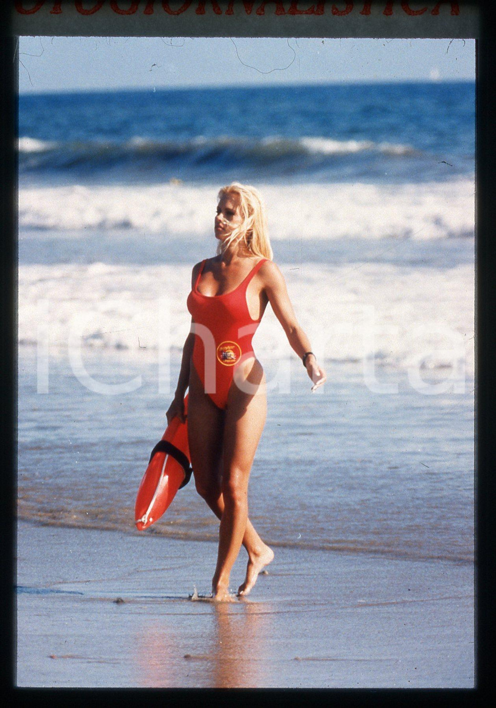 Fotografia d epoca originale 35mm vintage slide 1992 Serie Tv BAYWATCH Pamela ANDERSON interpreta bagnina 2 1