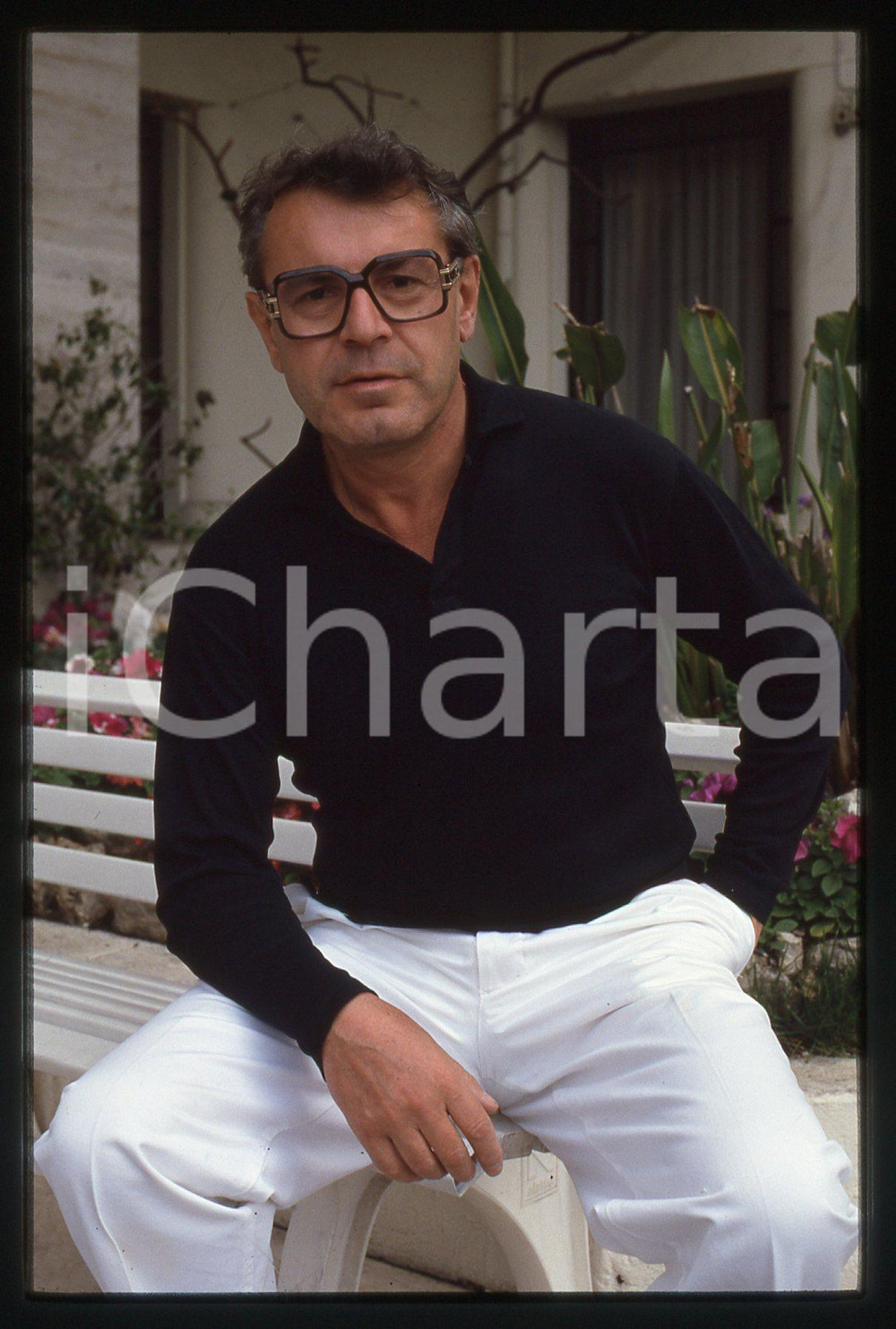 Fotografia d epoca originale 35mm vintage slide 1985 CANNES Milos FORMAN Presidente Giuria del Festival 6 1