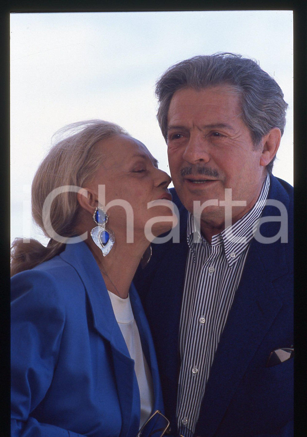 35mm vintage slide* 1991 Festival CANNES - Jeanne MOREAU e Marcello MASTROIANNI
