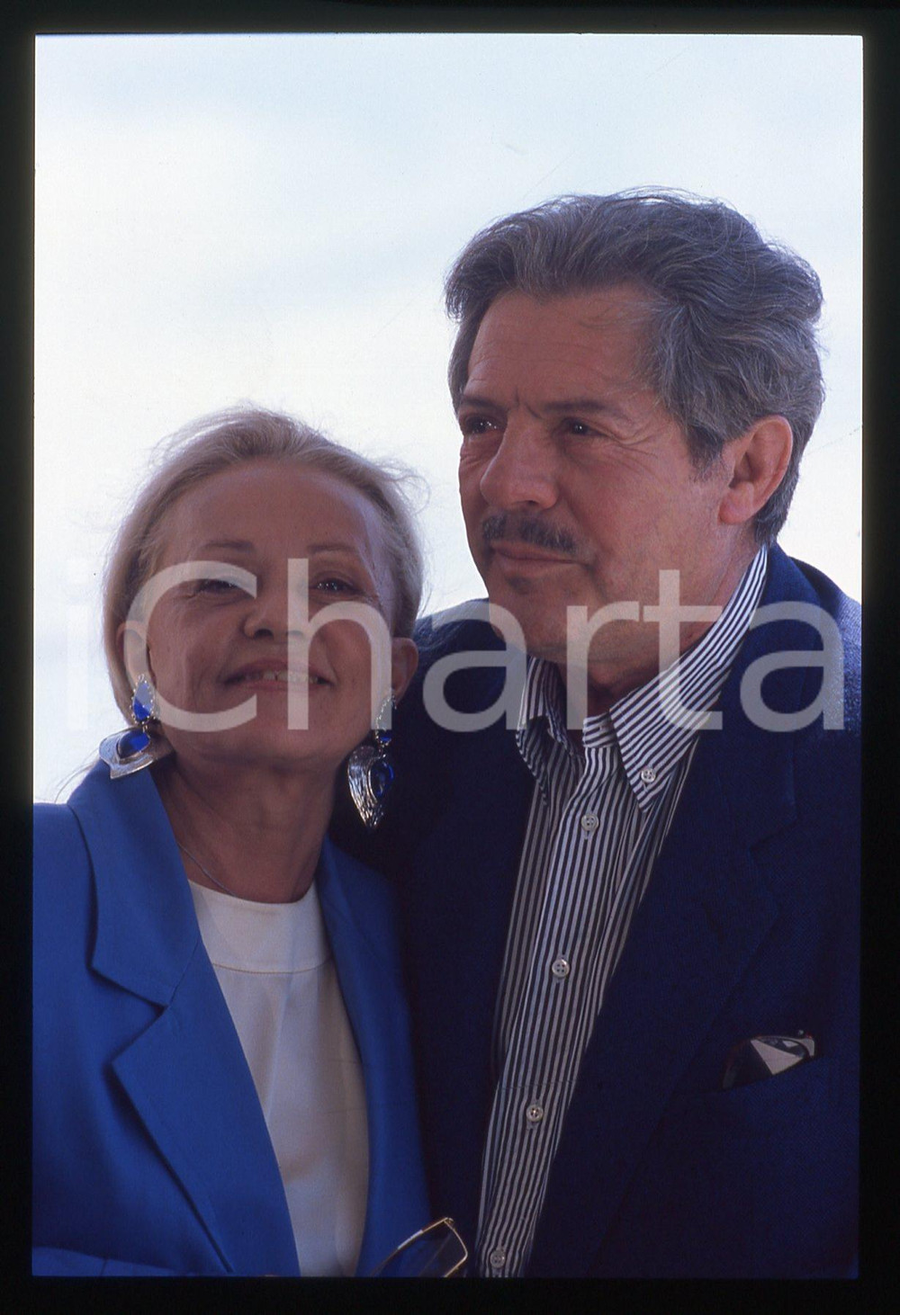 35mm vintage slide* 1991 Festival CANNES Jeanne MOREAU e Marcello MASTROIANNI 3