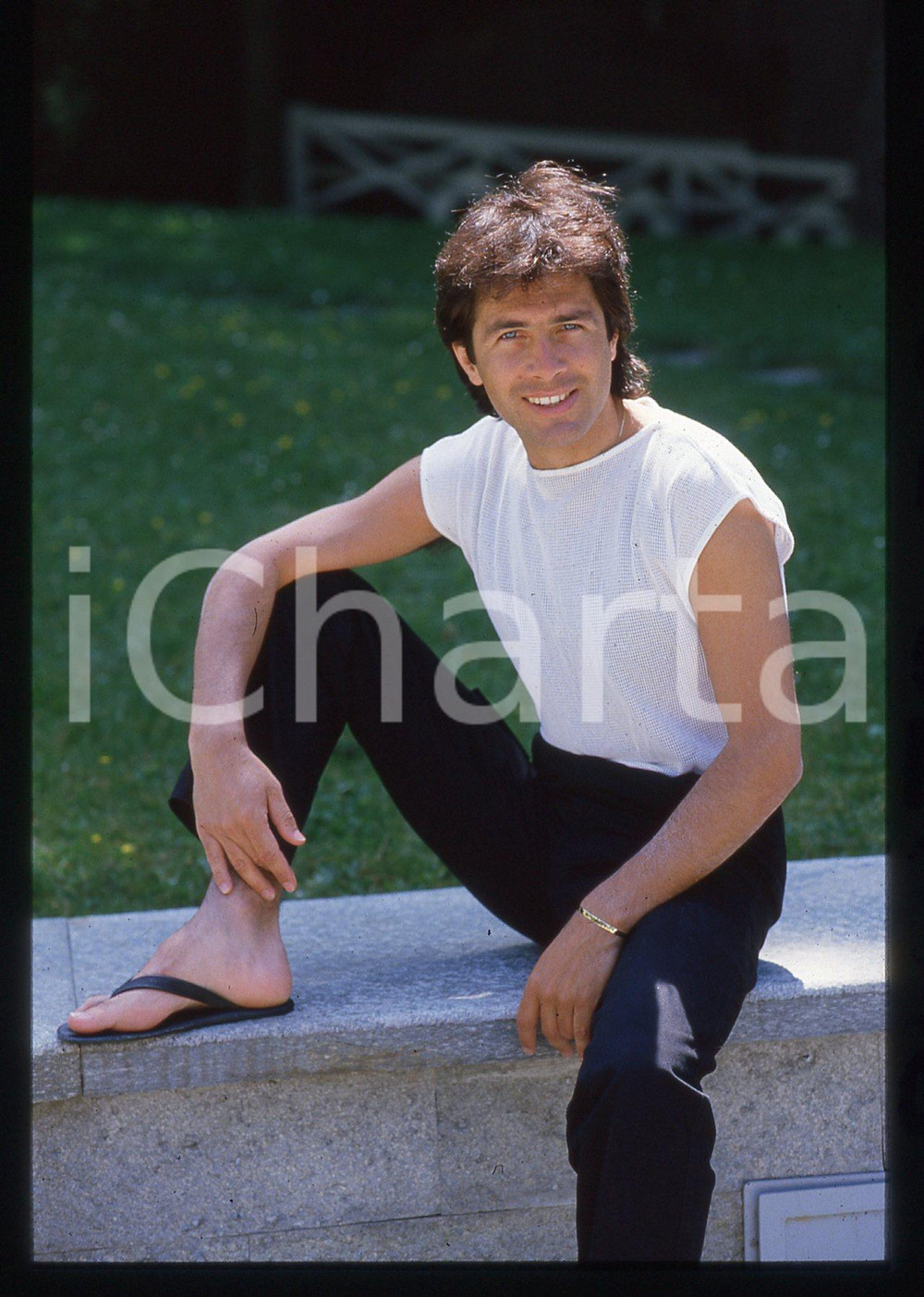 35mm vintage slide* 1985ca COSTUME - Alex DAMIANI Ritratto attore fotoromanzi 3