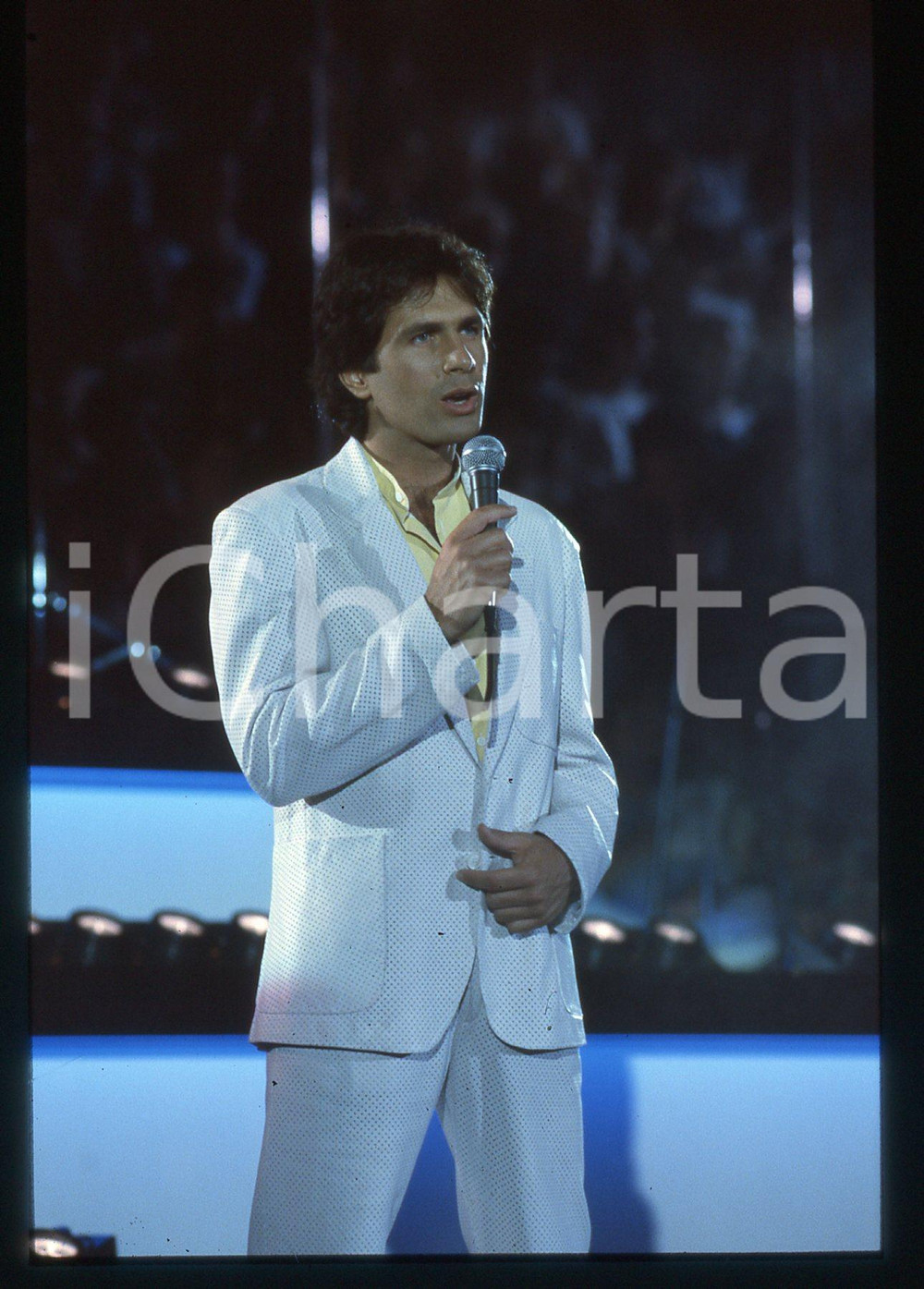 35mm vintage slide* 1985ca ITALIA MUSICA - Alex DAMIANI durante un concerto (4)