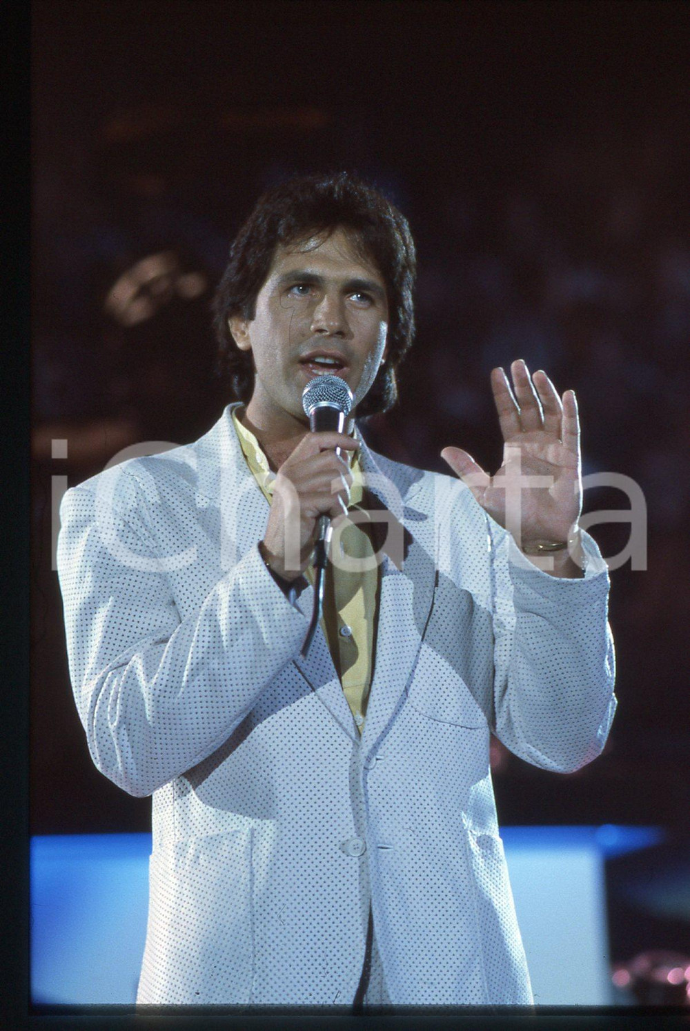 35mm vintage slide* 1985ca ITALIA MUSICA - Alex DAMIANI durante un concerto (6) 