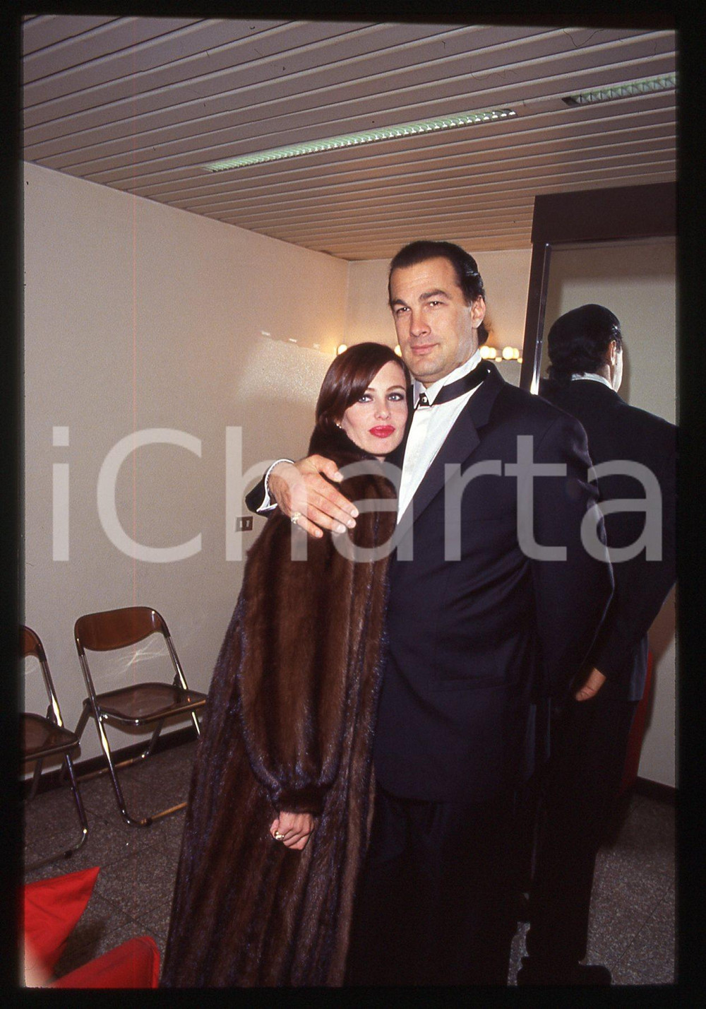 35mm vintage slide* 1990ca COSTUME - Steven SEAGAL e Kelly LEBROCK Ritratto (4)