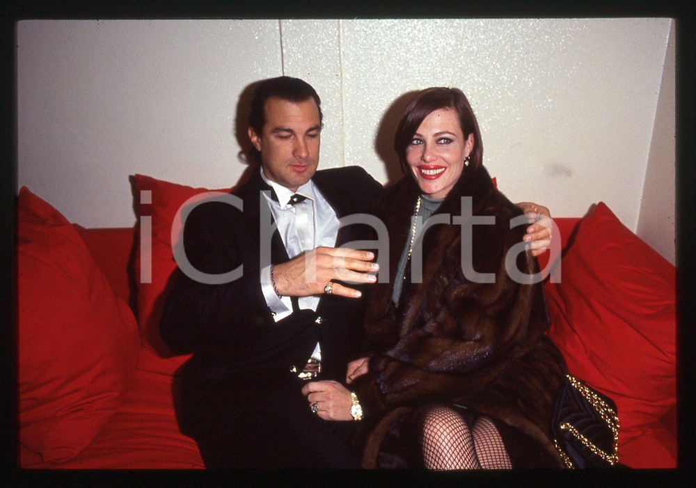 35mm vintage slide* 1990ca COSTUME - Steven SEAGAL e Kelly LEBROCK Ritratto (5)