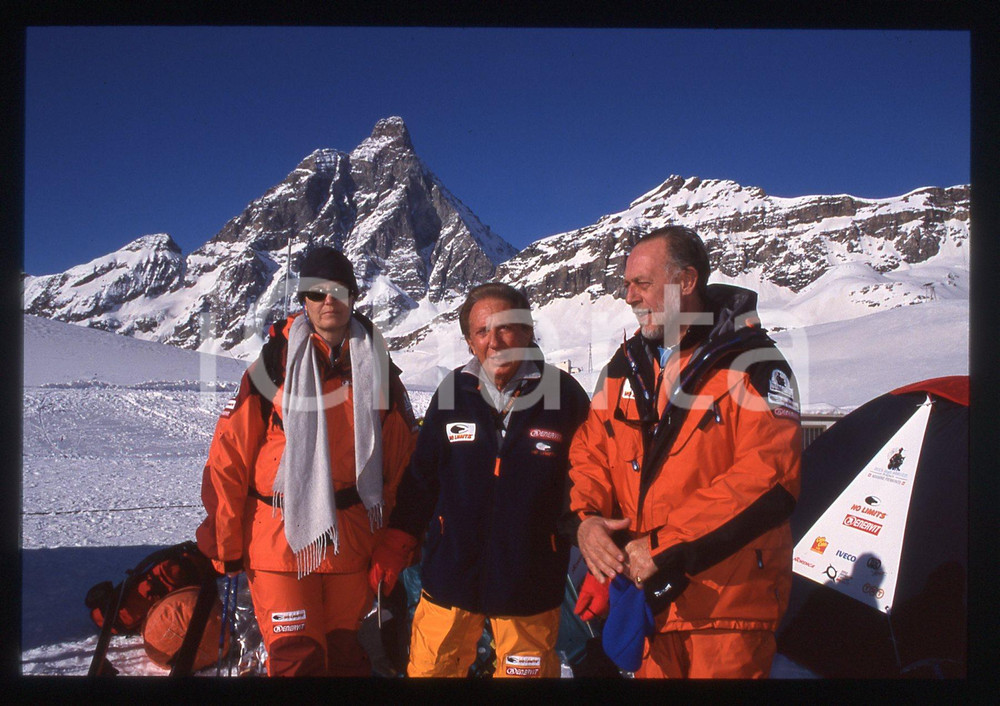 35mm vintage slide* 2001 CERVINIA Mike BONGIORNO AMEDEO di SAVOIA Duca D'AOSTA 2