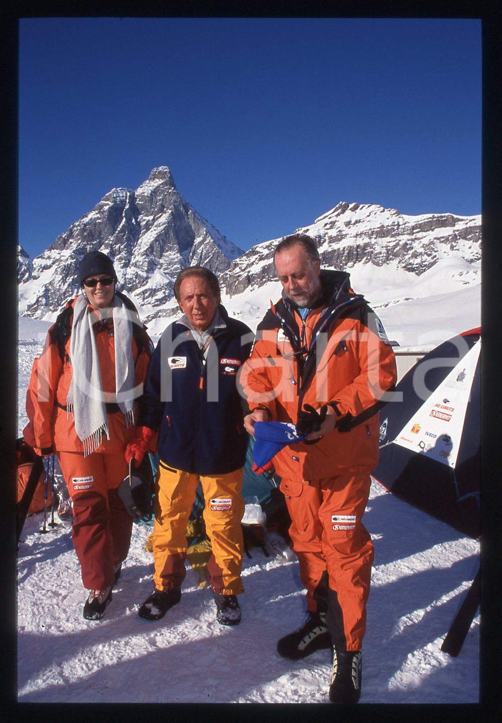 35mm vintage slide* 2001 CERVINIA Mike BONGIORNO AMEDEO di SAVOIA Duca D'AOSTA 3