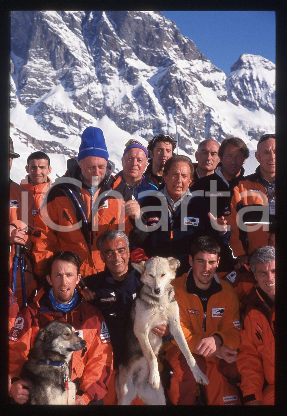 35mm vintage slide* 2001 CERVINIA Mike BONGIORNO Amedeo DI SAVOIA Duca D'AOSTA 1