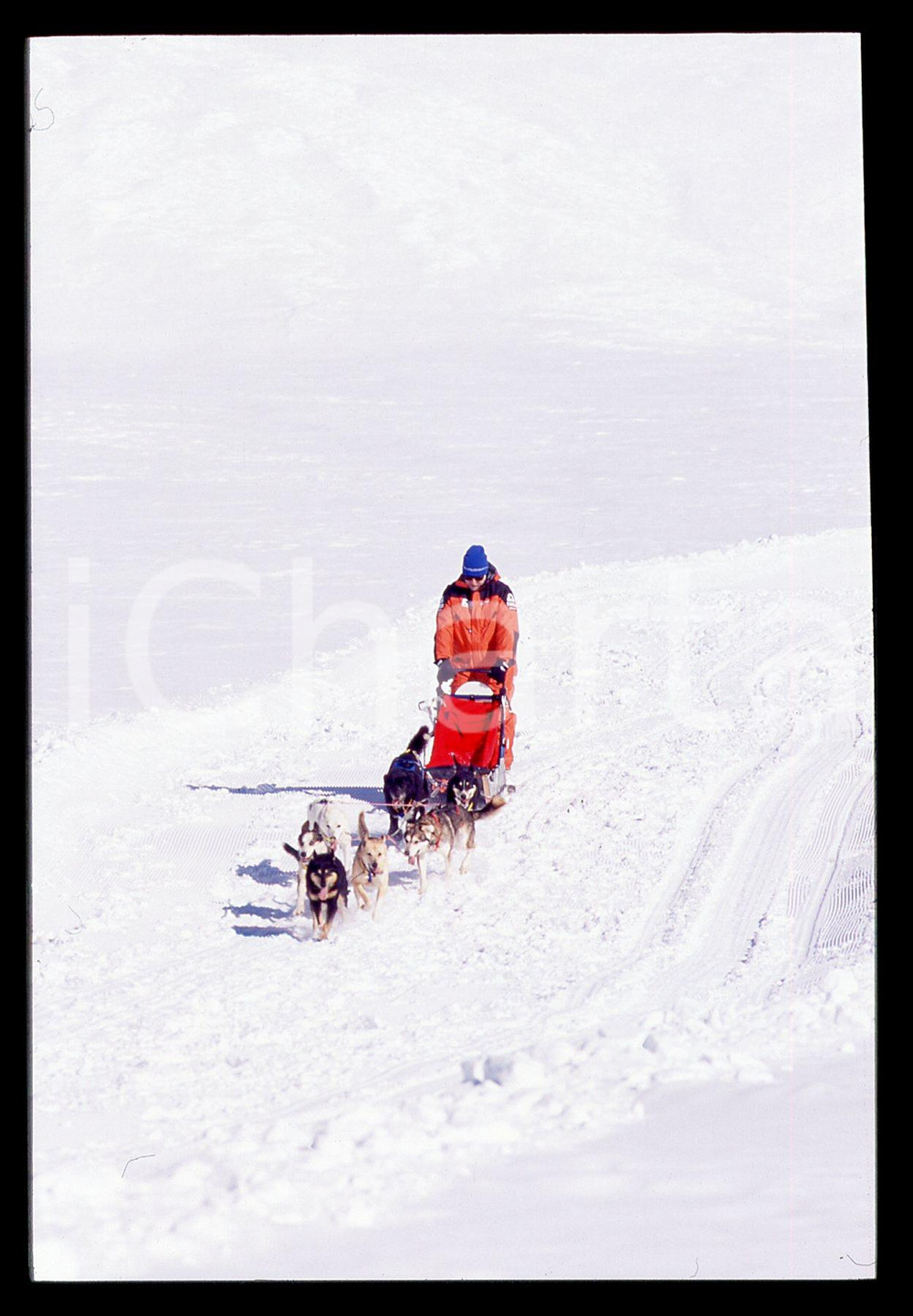 35mm vintage slide* 2001 CERVINIA Amedeo di SAVOIA Allenamento per POLO NORD