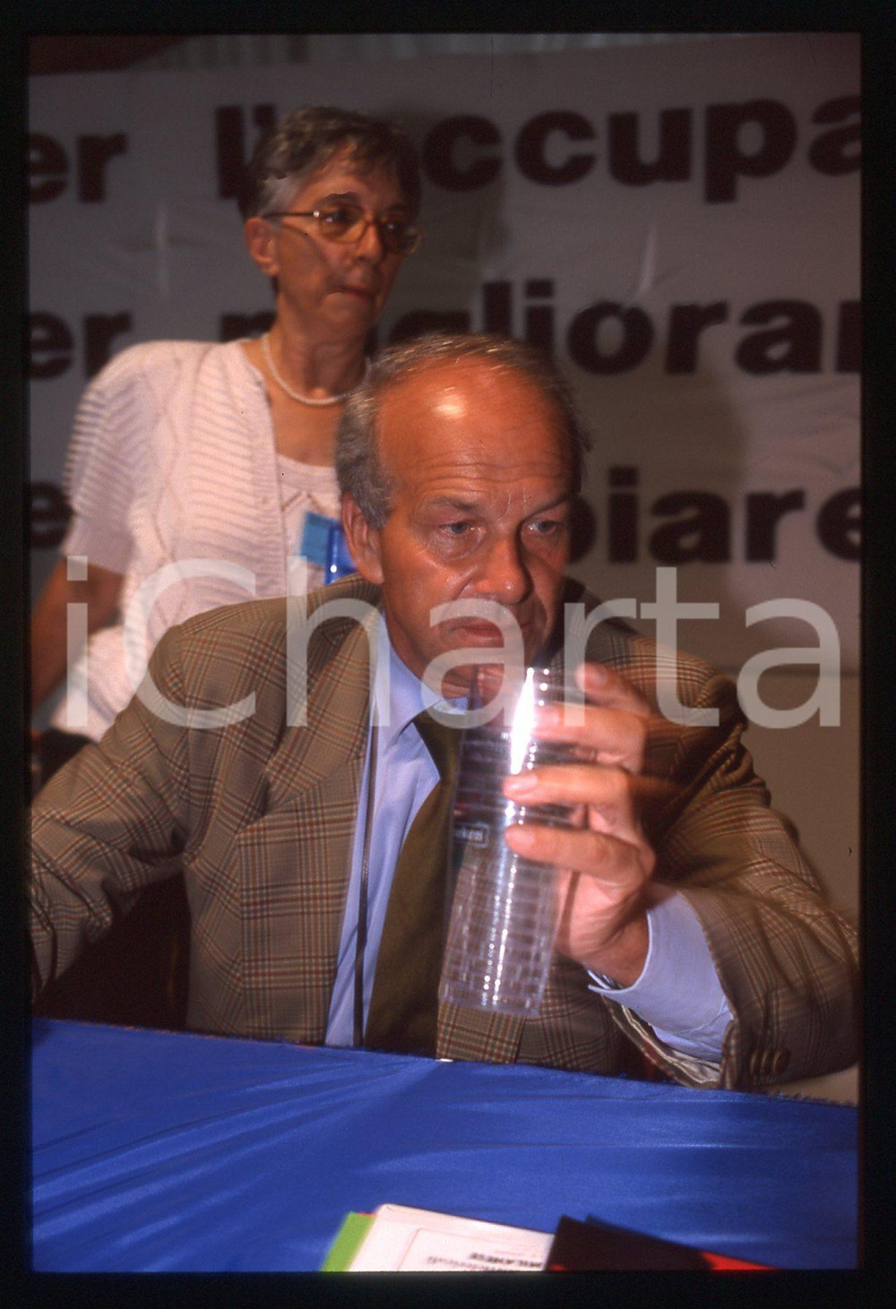 35mm vintage slide* 1998 RIFONDAZIONE COMUNISTA - Fausto BERTINOTTI Ritratto 11
