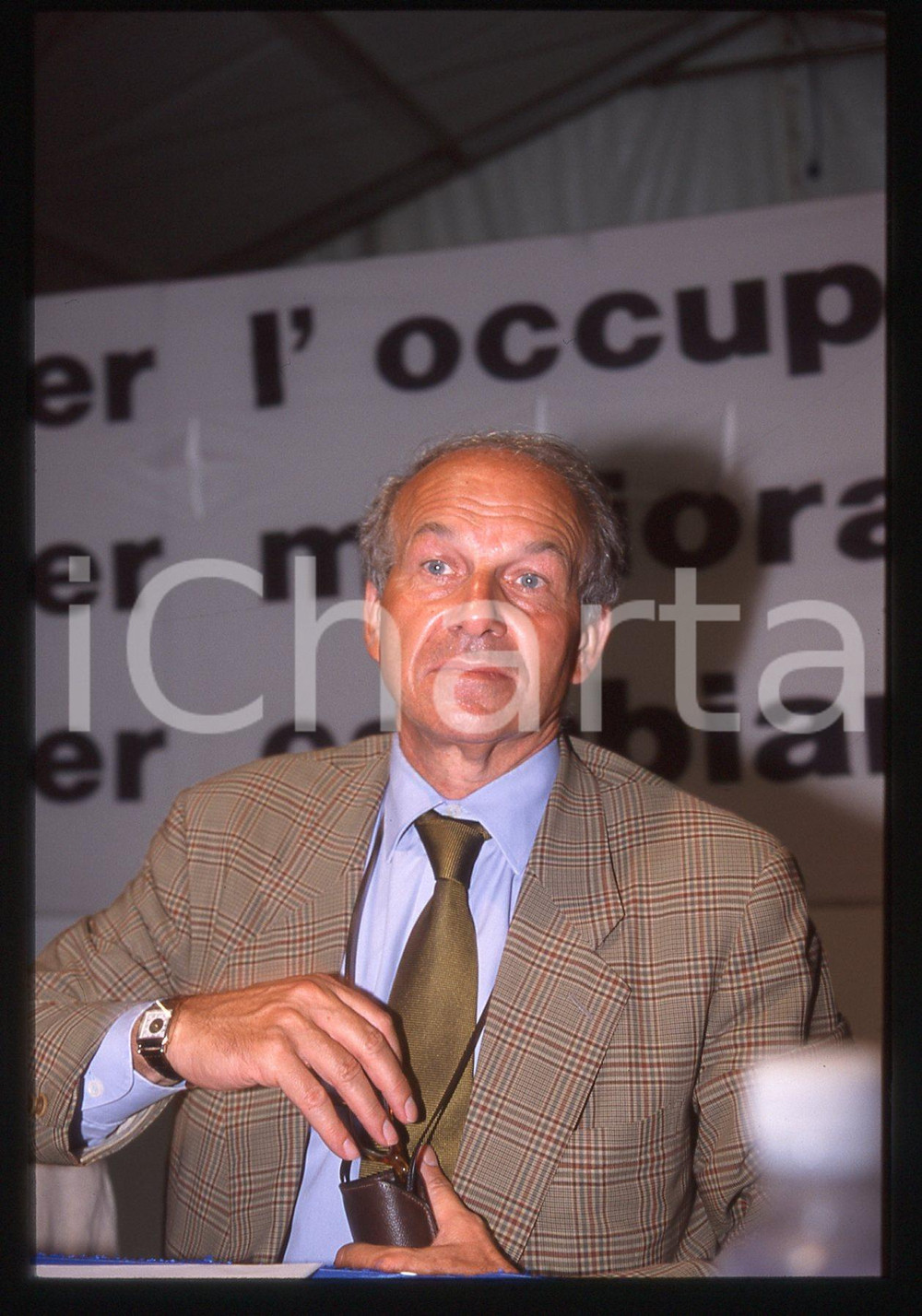 35mm vintage slide* 1998 RIFONDAZIONE COMUNISTA - Fausto BERTINOTTI Ritratto 13