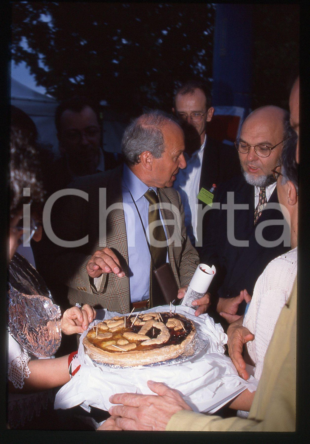 35mm vintage slide* 1998 POLITICA - PRC Fausto BERTINOTTI con PCF Robert HUE (9)