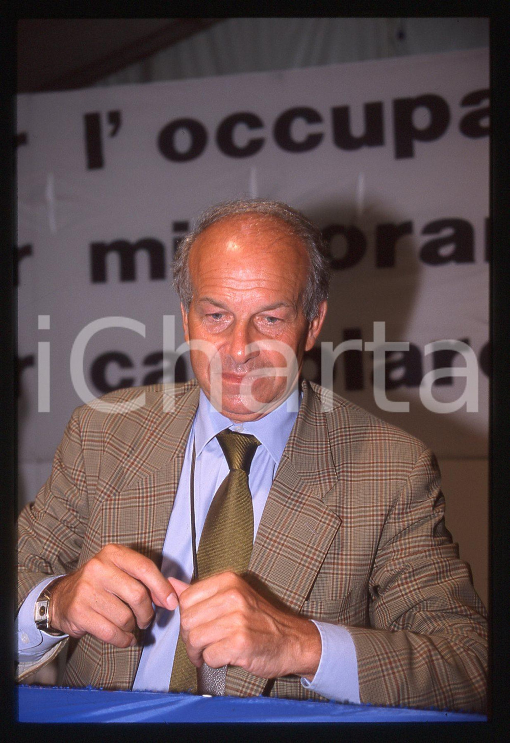 35mm vintage slide* 1998 RIFONDAZIONE COMUNISTA - Fausto BERTINOTTI Ritratto 16