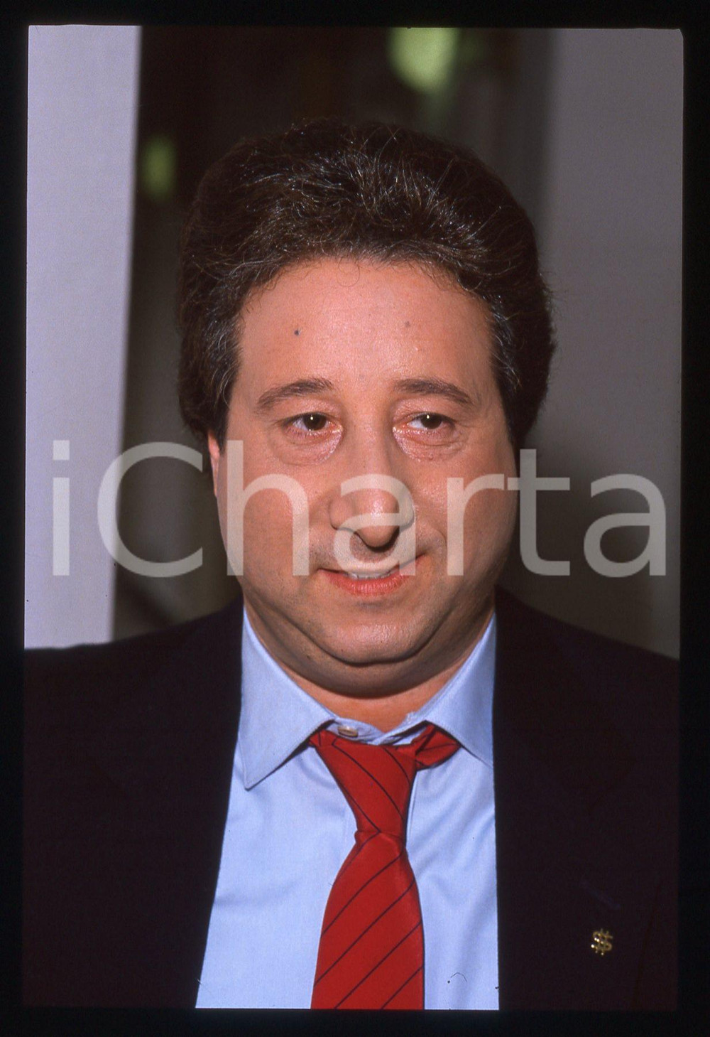Fotografia d'epoca originale 35mm vintage slide* 1989 ODIENS Canale 5 Alvaro VITALI ospite del programma (6) 1